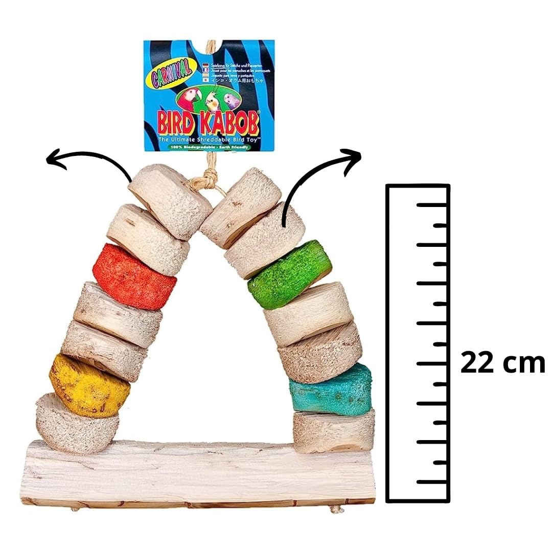 Bird Kabob 8-1/2-Inch Carnival Chewable Perch