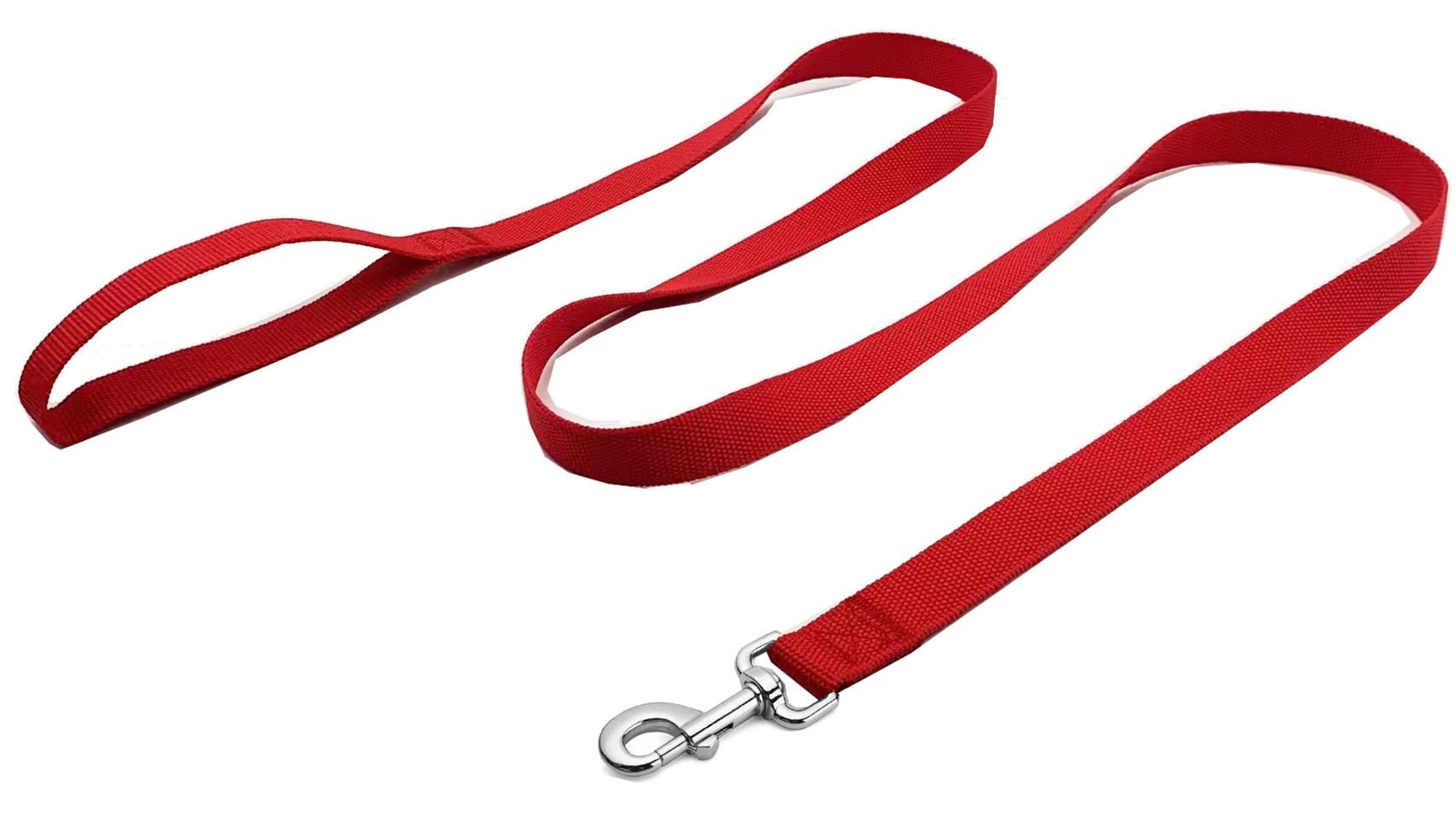 Strong Nylon Dog Leash, 4FT/ 5 FT/ 6FT Dog Leashes for Medium Large Dogs (6FT, Red)