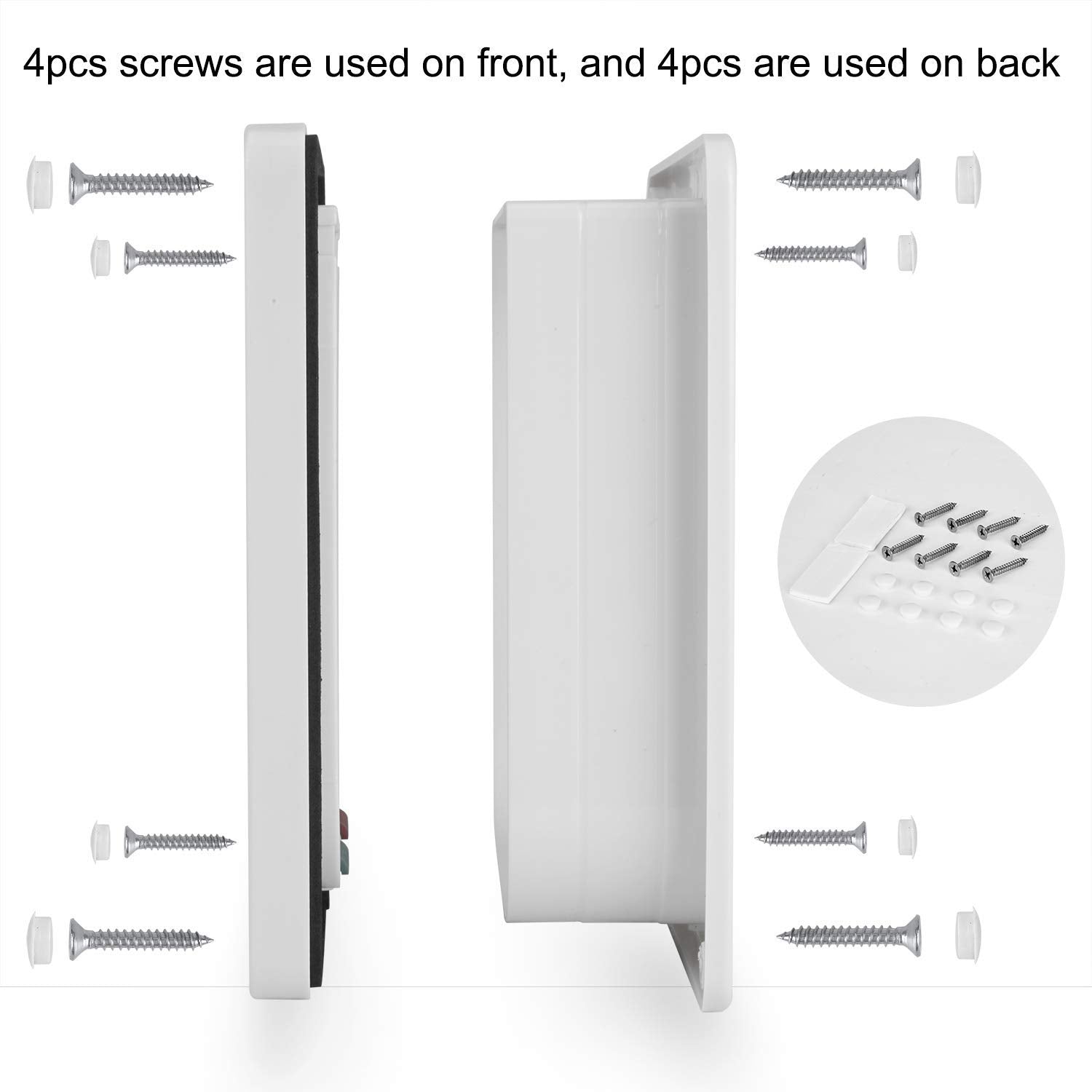 Ceesc Extra Large Cat Door (Outer Size 11' X 9.8'), 4 Way Locking Large Cat Door For Interior Exterior Doors, Weatherproof Pet Door For Cats & Doggie With Circumference < 24.8' (White)