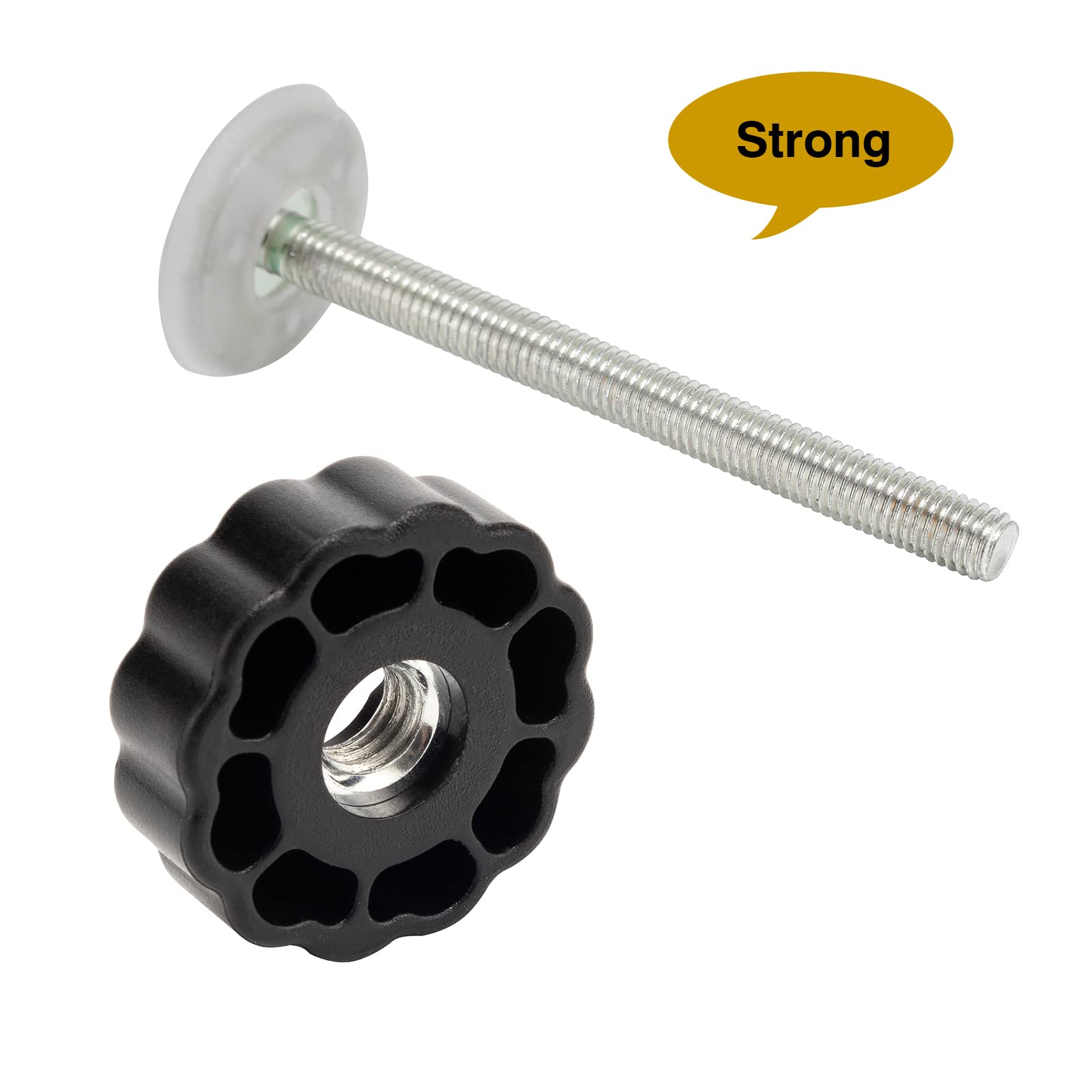 Pet Gates Spindle Rods 8Mm(M8) - Replacement Parts Threaded Screw Bolts Hardware Kit Wall Protector For Baby Pressure Mounted Safety Door & Pet Stair Gates (Black, M8 9Cmlong)
