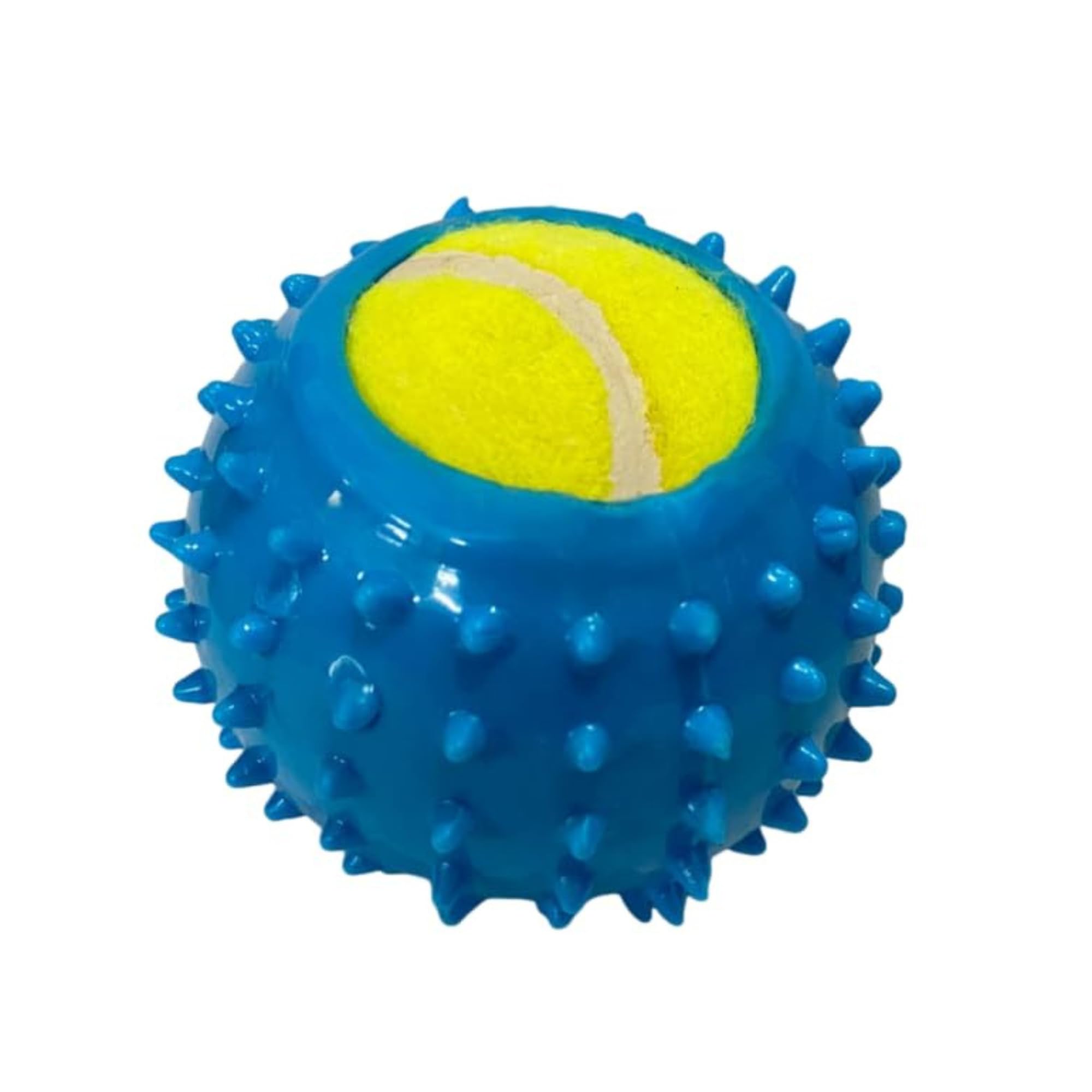 Kittupet Tennis Rubber Spike Ball For Dog 3Inch/ 8Cm | Dog Play Toy Suitable For Small To Medium Dogs And Puppies | Chewing, Te
