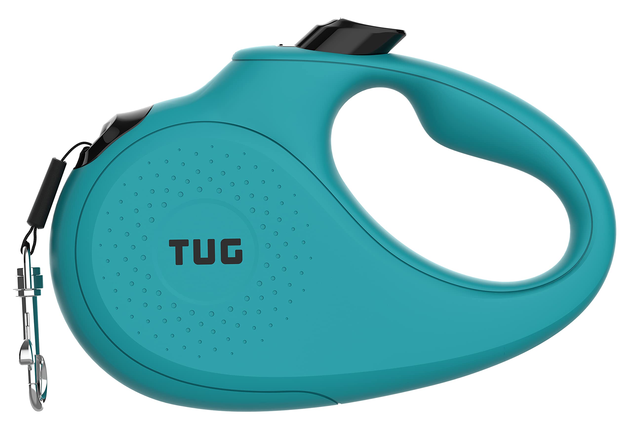 Tug Monochrome 360 Tangle-Free Retractable Dog Leash | 16 Ft Strong Nylon Tape (Large, Aqua)