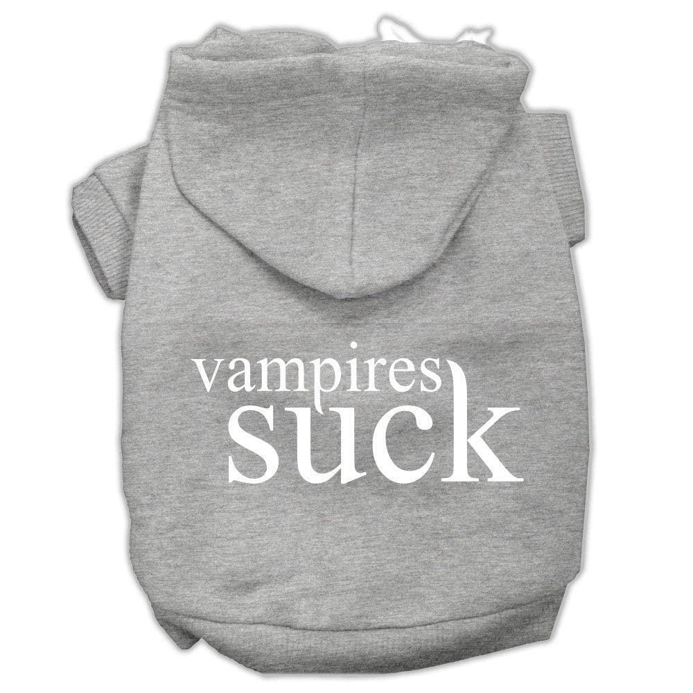 Halloween Pet, Dog & Cat Hoodie Screen Printed, &quot;Vampires Suck&quot; Purple 3XL (25-35 lbs.)