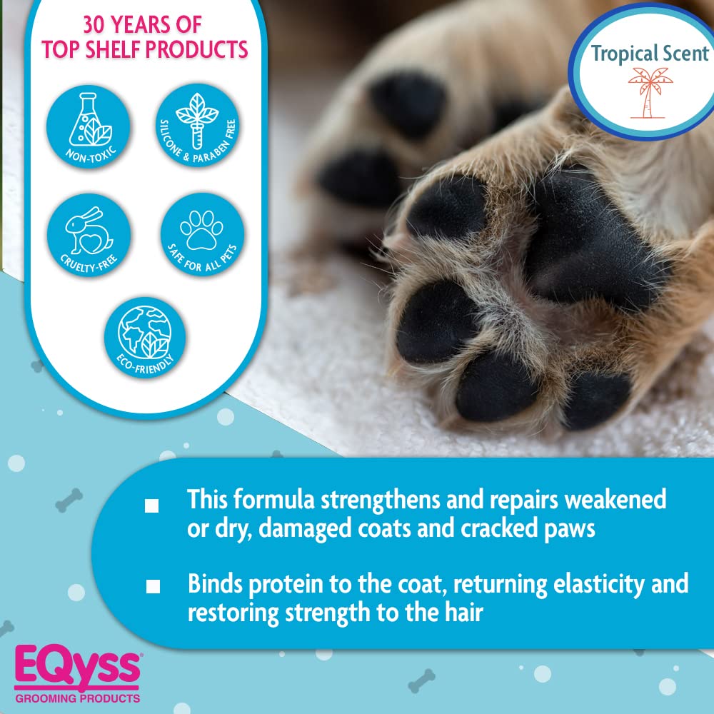 Eqyss Mega-Tek Pet Rebuilder - Strengthen & Repair Dry Damaged Coat, 8 oz - Safe for Dogs, Cats, & Puppies, pH Balanced