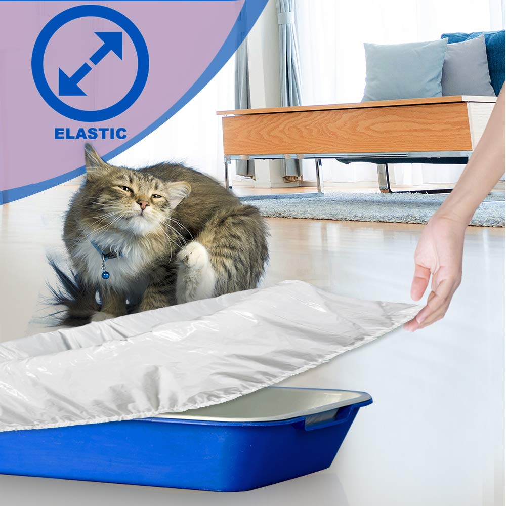 Alfapet Sifting Cat Litter Box Liners - Jumbo 15 Count, Pack Of 5 - Tear-Resistant Cat Litter Bags, Waterproof Kitty Litter Liners, Fits Litterbox Pan Sizes X-Large, X-Giant, 37' X 18' 30 Lb Capacity