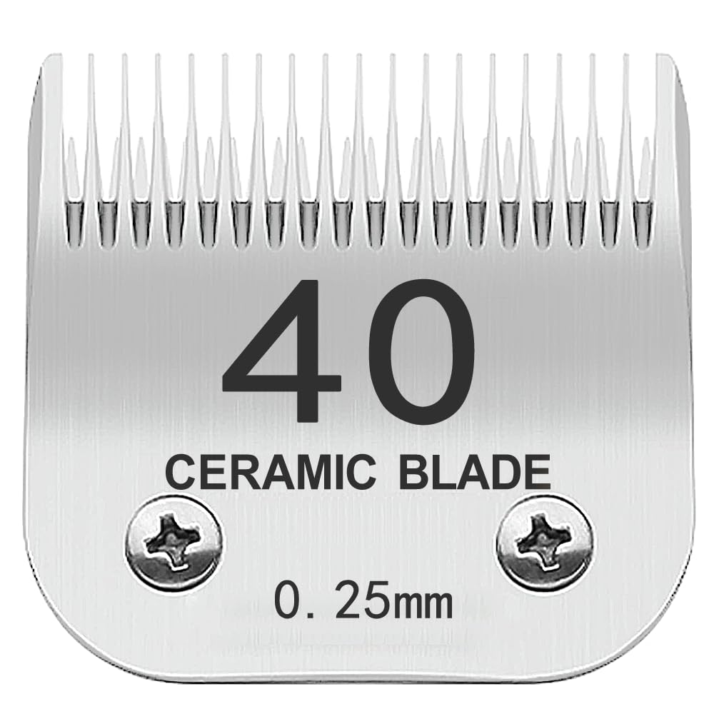 Trah 40# Blade Dog Grooming Clipper Replacement Blades Compatible With Andis Dog Clippers,Most A5, Wahl Km Series Clippers,Detac