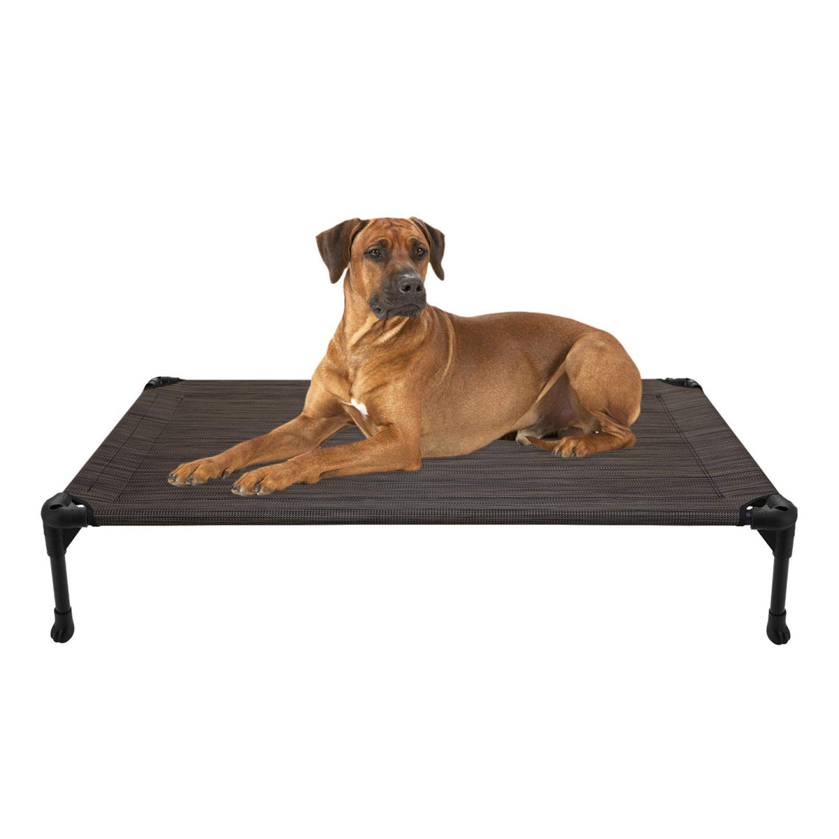 Veehoo Cooling Elevated Dog Bed, Portable Raised Pet Cot With Washable & Breathable Mesh, No-Slip Feet Durable Dog Cots Bed For Indoor & Outdoor Use, Large, Cwc1803-L