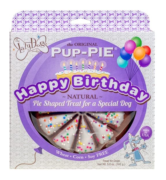 The Lazy Dog Pup-Pie - Original Pup-Pie - Happy Birthday Dog Treat for a Special Dog, 5 oz (Drool Overload, Pie with Treats)