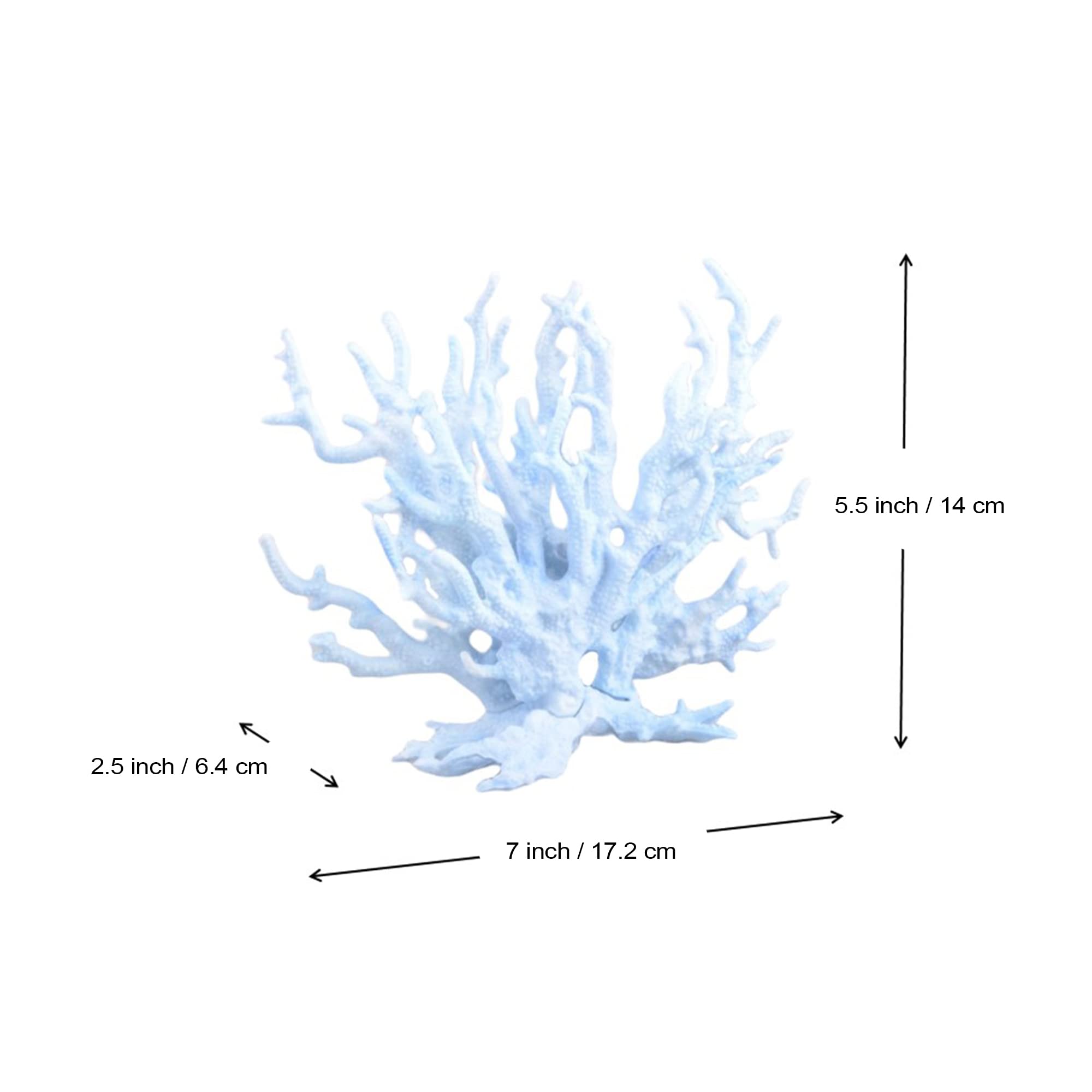 Mallofusa Blue Artificial Aquarium Plant Ornament Decor Plastic Coral Reef Fish Tank Decoration