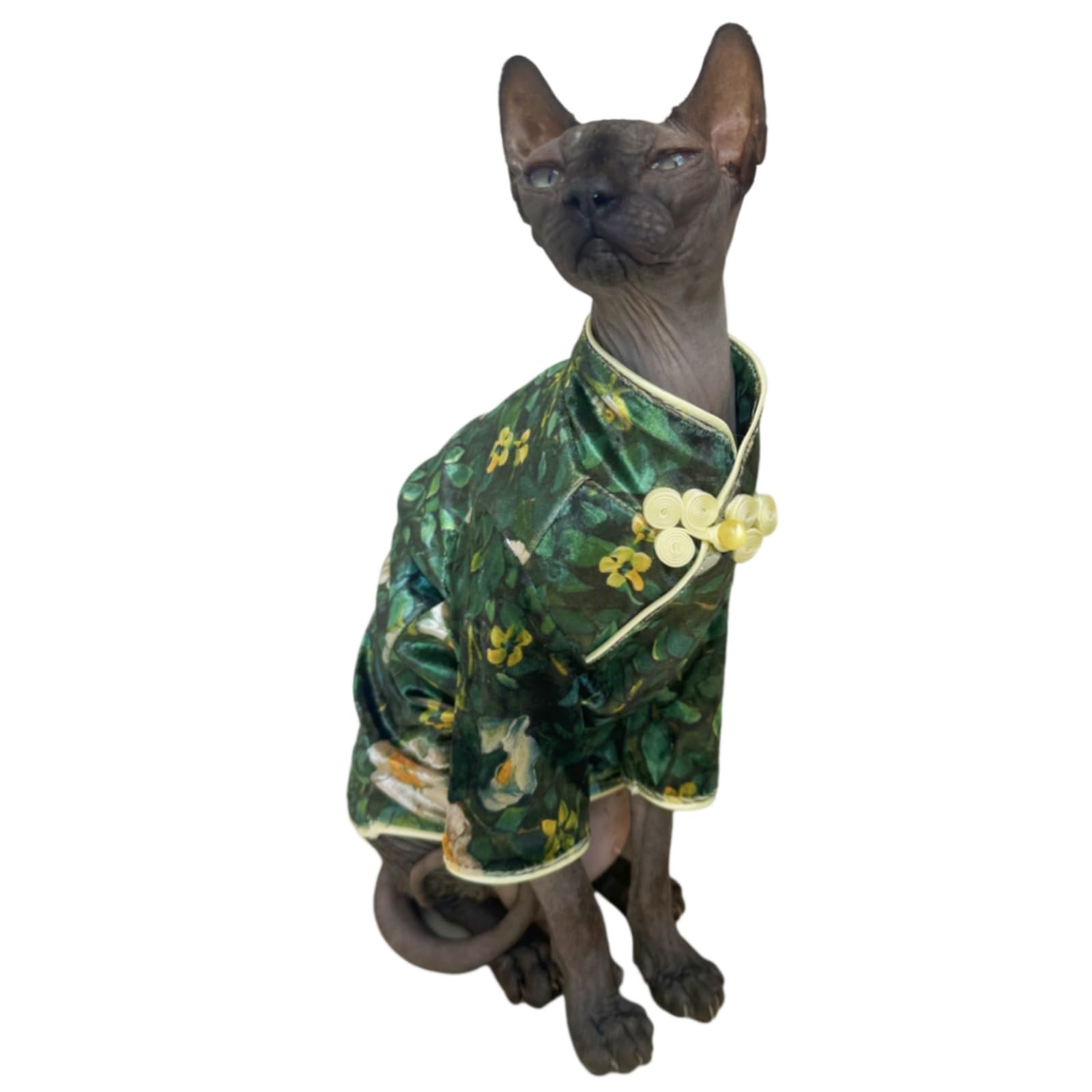 Traditional Culture Sphynx Hairless Cat Cotton T-Shirts Cats Clothes Pet Sweater Cat'S Vest Pet Clothes Kitten Shirts Small Dogs