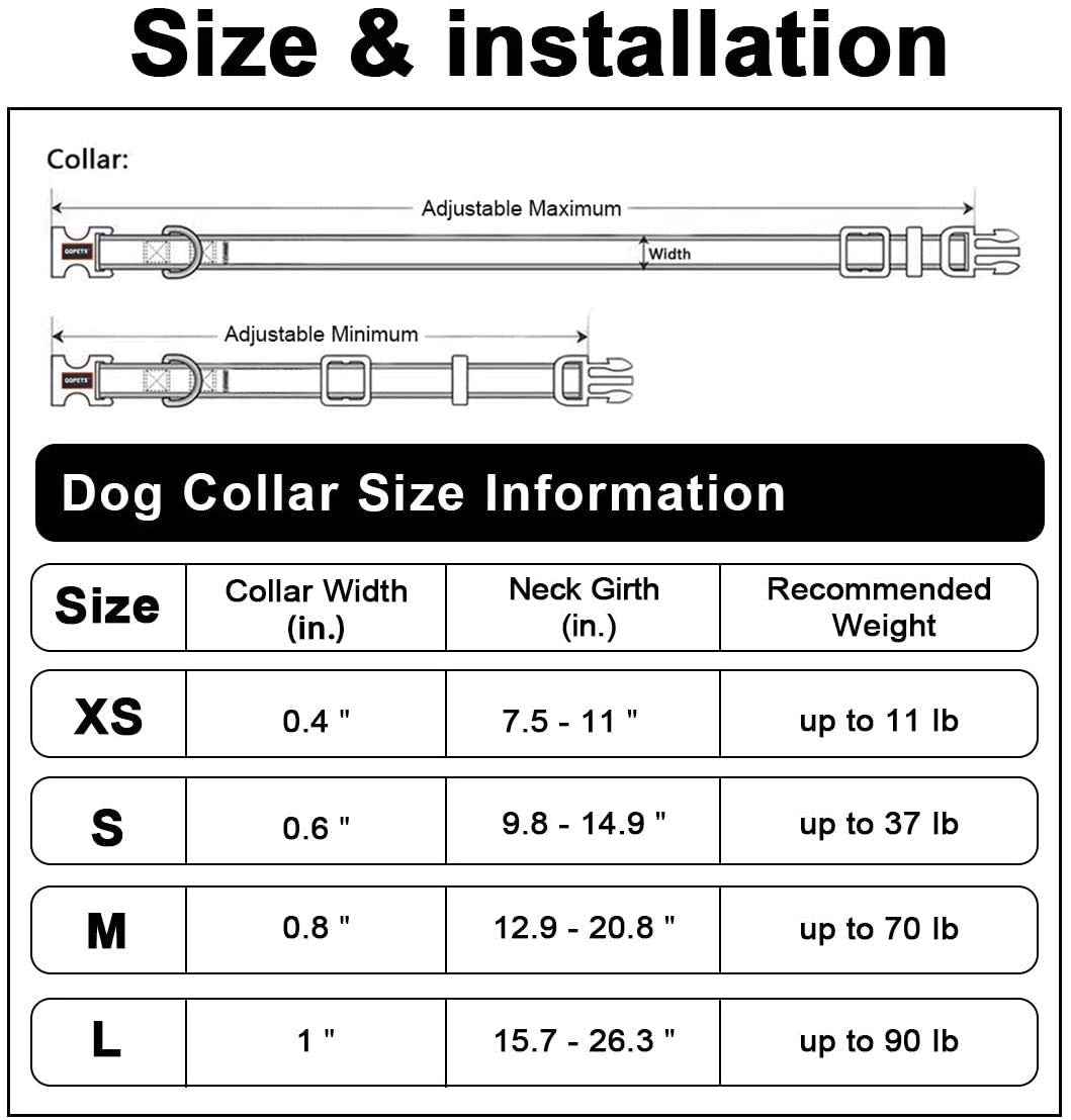 Roses&Poetry Reflective Dog Collar With Gradient Violet, Adjustable Durable Pet Collars For Small Medium Large Dogs (Violet-M