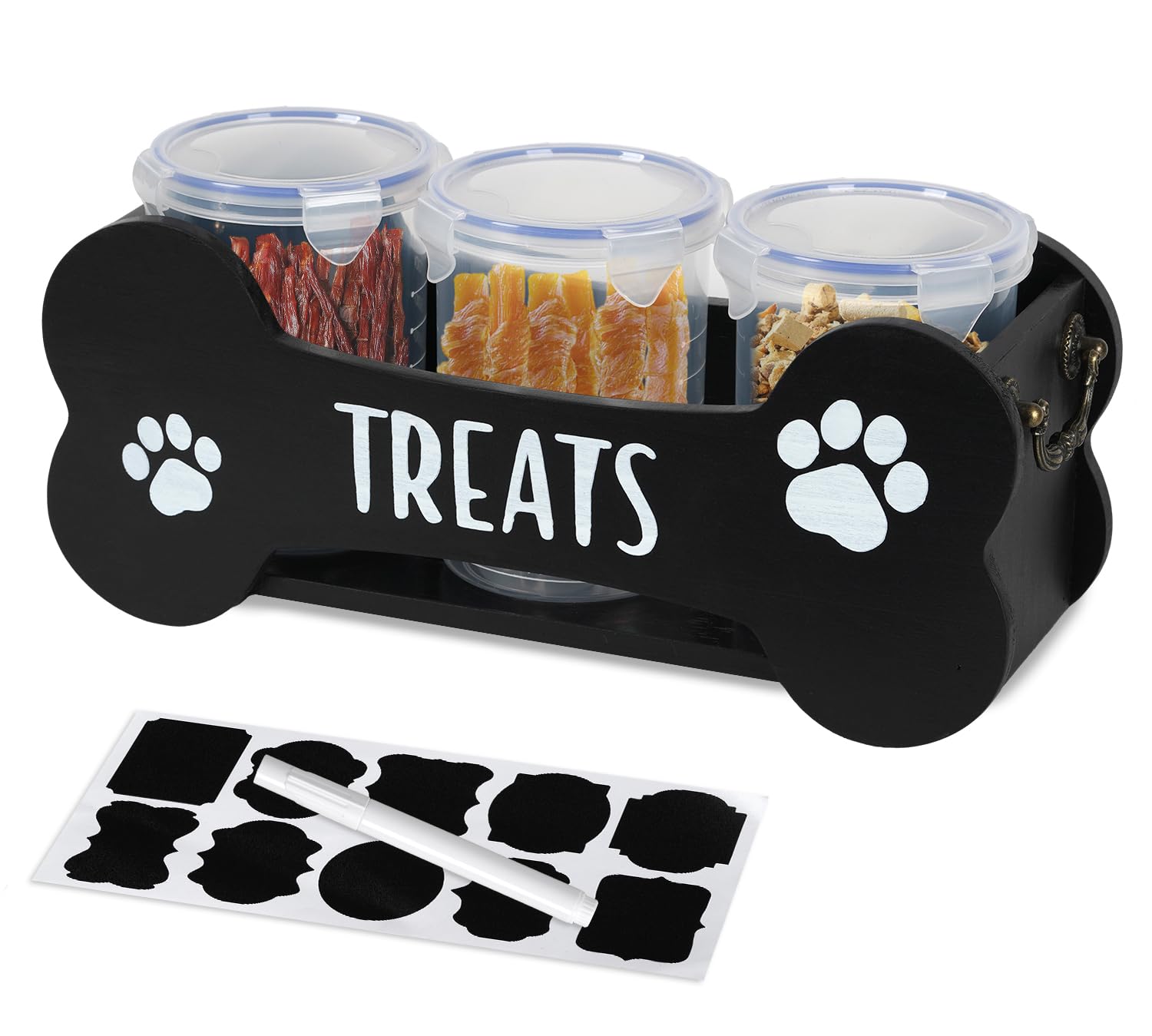 WGFKVAS Dog Treat Container Dog Food Storage Container for Countertop