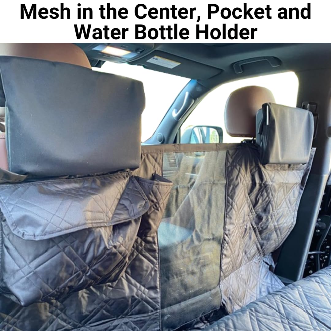 Formosa Covers Deluxe Quilted and Padded Dog Car Back Seat Cover with Non-Slip Back Best for Car Truck and SUV - Travel with You