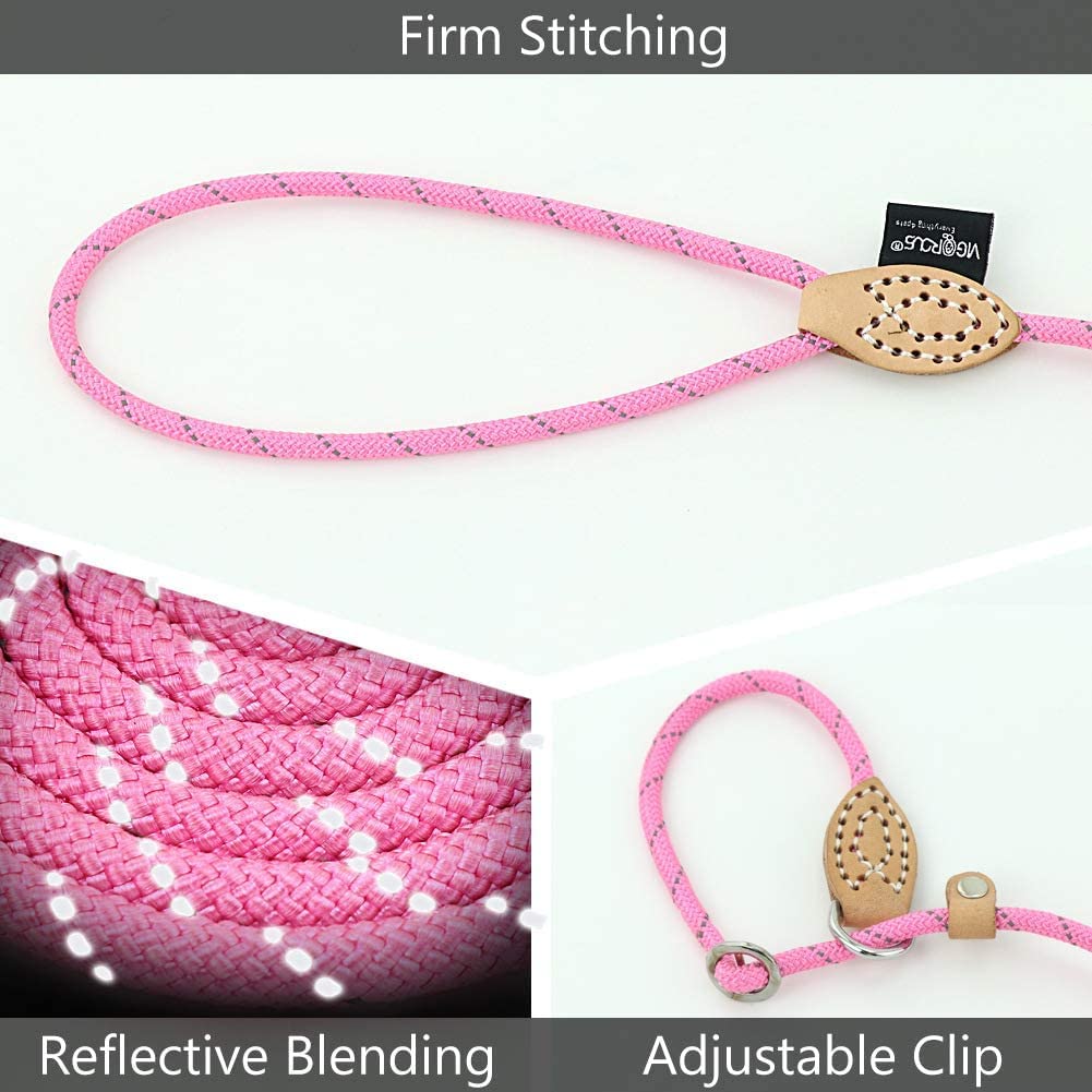 Puppy Pet Cat Dog Leash Collar Basic Accessories Reflective Retractable Dog Rope Pet Traction Belt 5Ft(Medium 0.39In, 24-66Lb, P