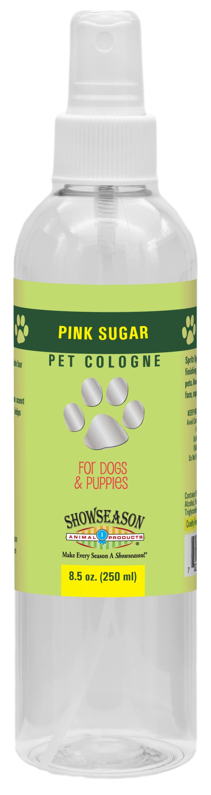 Showseason Pink Sugar Pet Cologne 8.5 Oz. For Dogs | Long-Lasting Odor Eliminator | Cruelty-Free | Paraben-Free | Biodegradable 