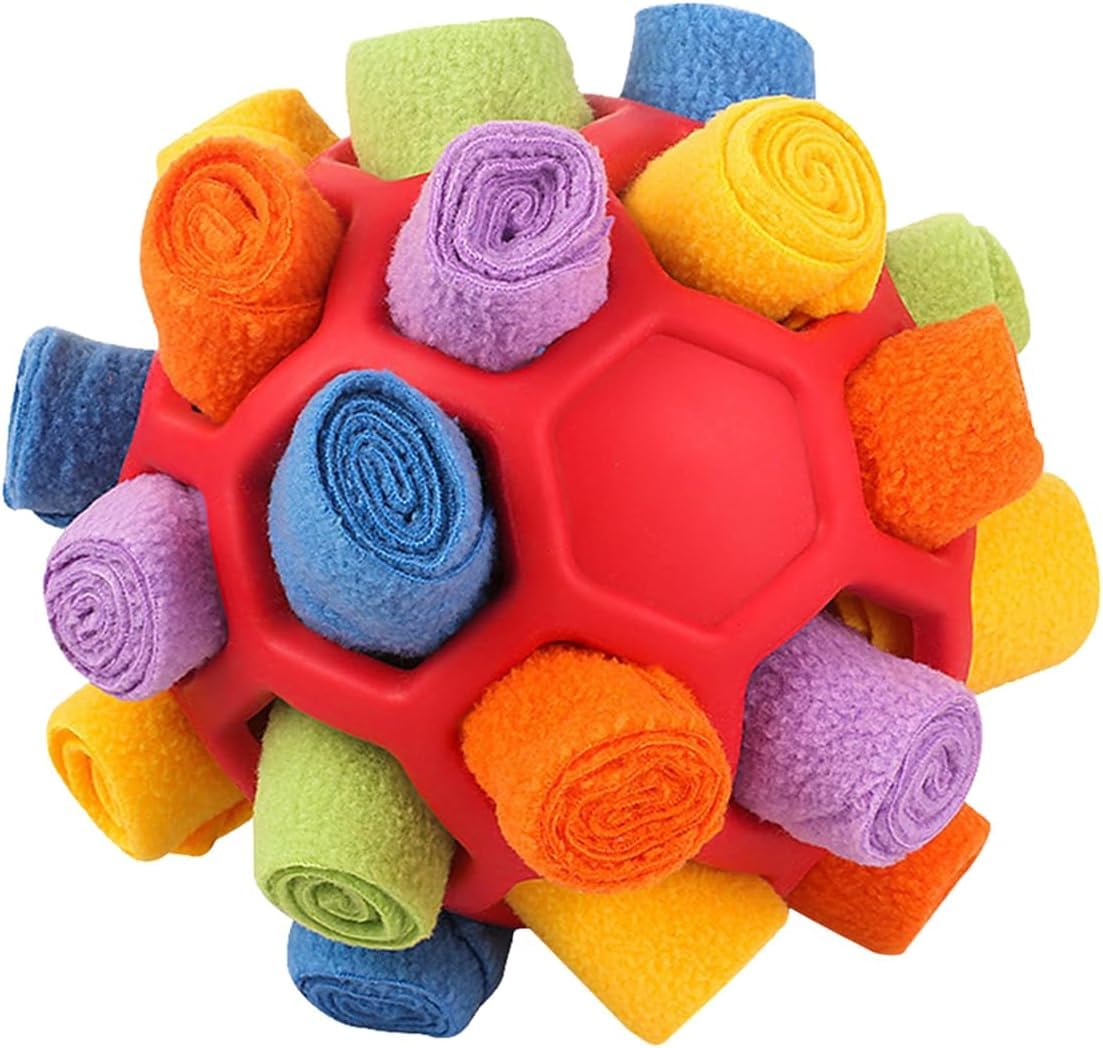 Dog Snuffle Ball Interactive Puzzle Toy, Training & Stress Relief, Slow Feeder, Unbreakable, Suitable for Small, Medium, and Lar