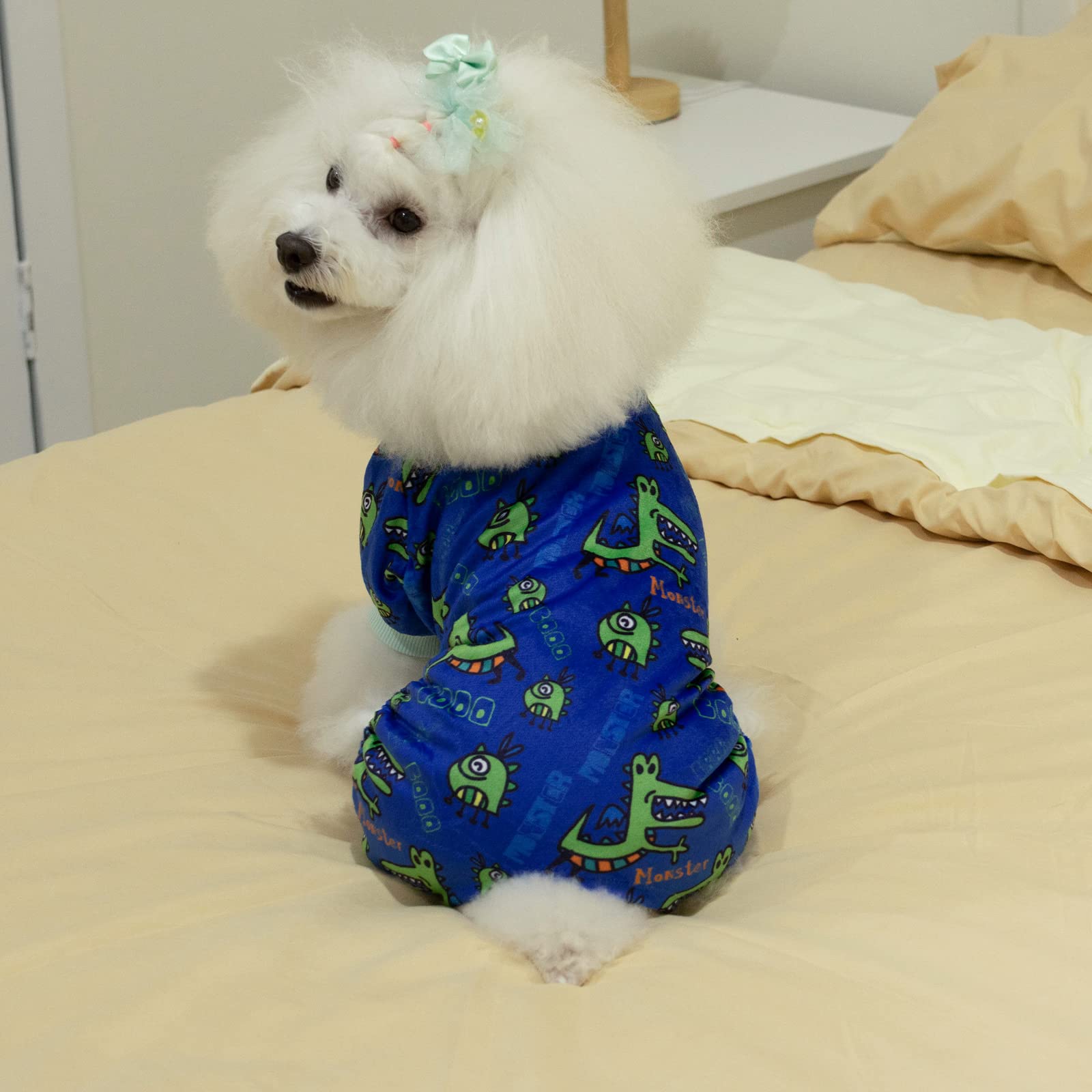 Cutebone Crocodile Dog Pajamas Clothes Soft Puppy Pjs For Small Dogs P234M