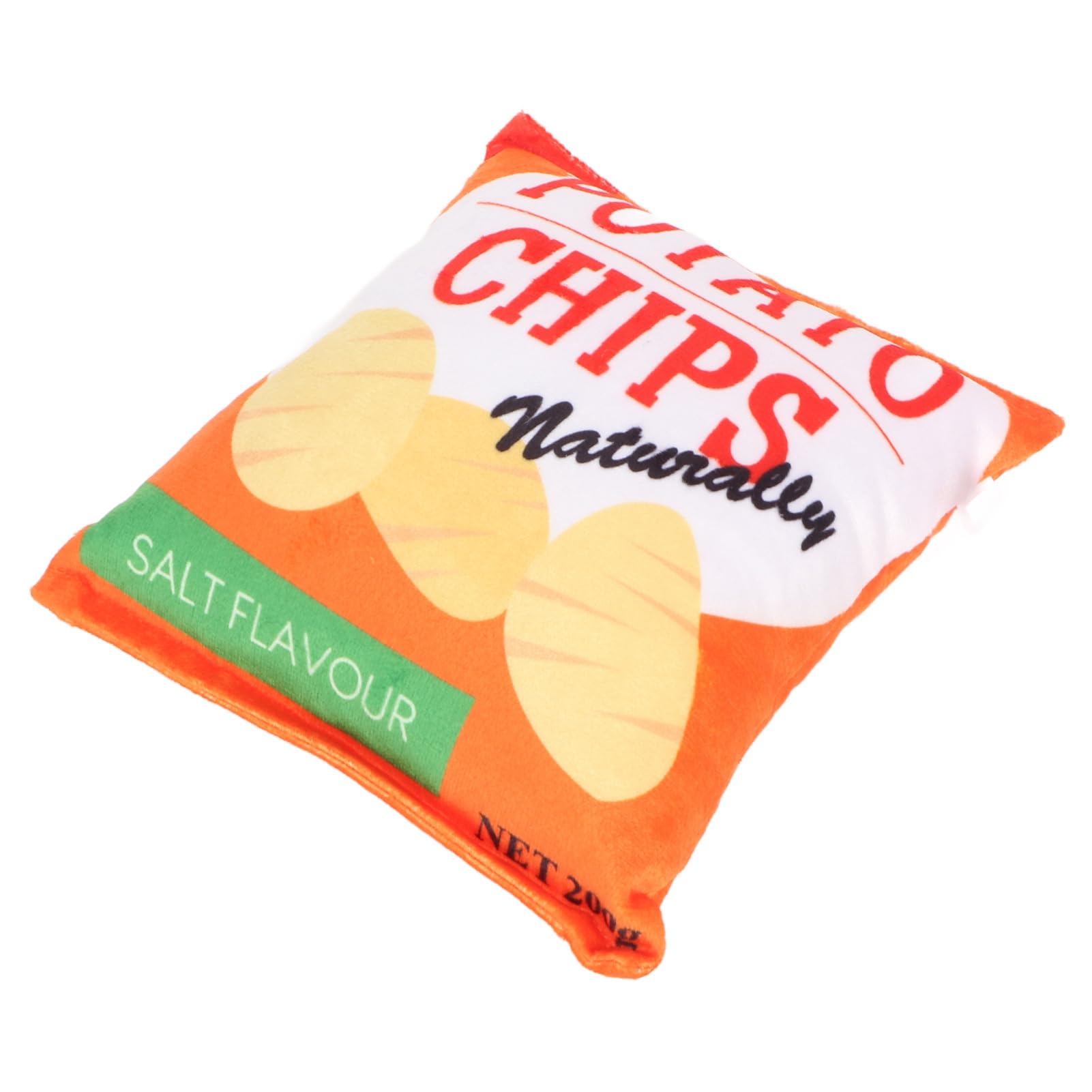 Potato Chips Plush Dog Toy, Interactive Dog Puzzle Toys Bite Resistant Built in Rattling Paper Plush Squeaky Dog Toy, Potato Chi