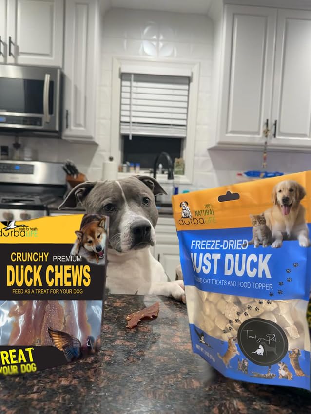 Freeze Dried Dog and Cat Treats Food Topper (2.0 oz, Duck & Chicken (2-Pack))