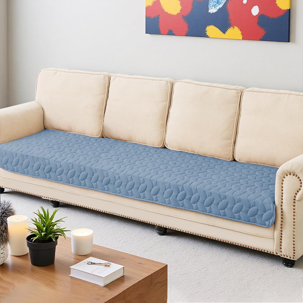 Ameritex Waterproof Pet Bed Cover Anti-Slip Dog Bed Blanket for Sofa and Furniture Waterproof New Pattern Design (Lightblue, 30x