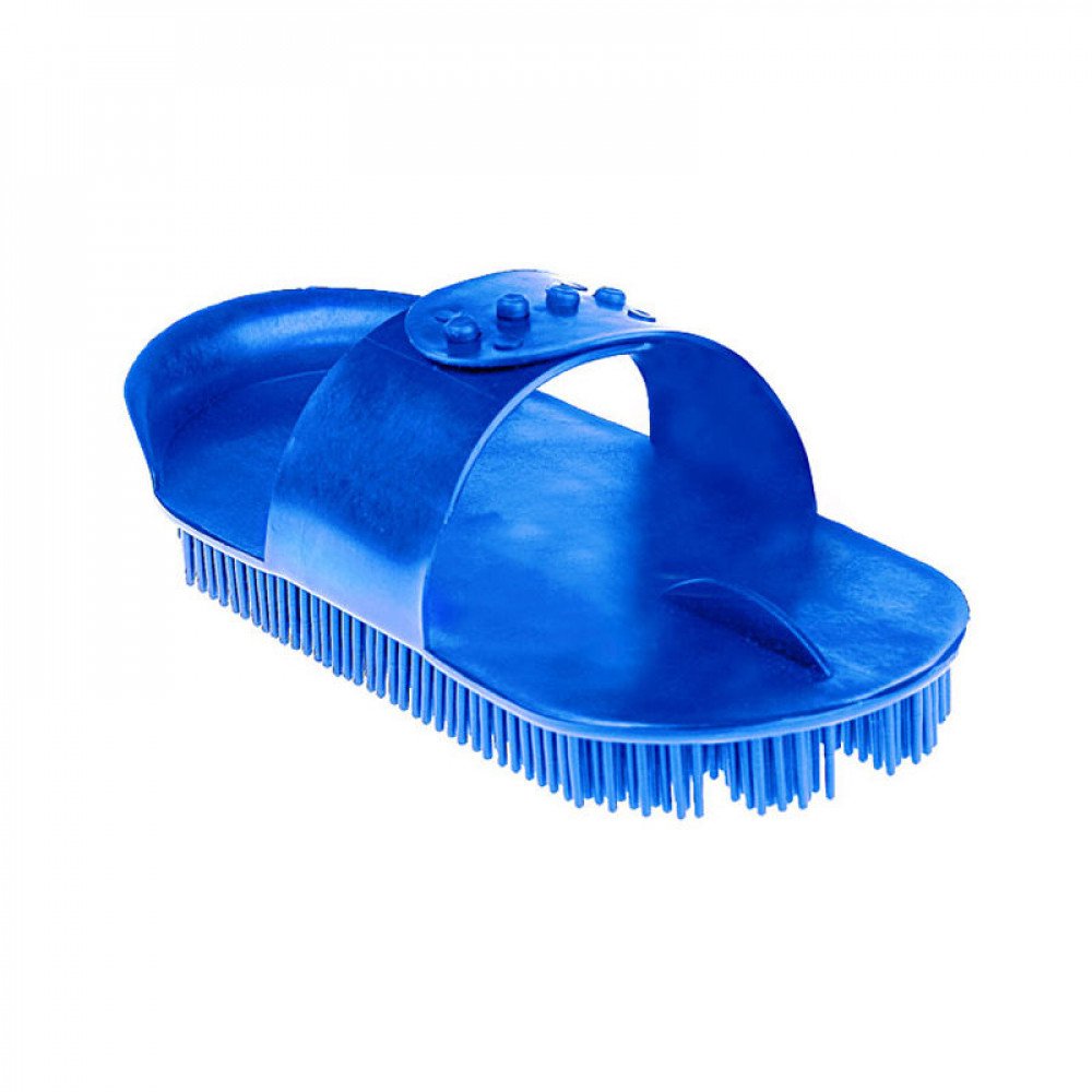 Horze Plastic Curry Comb - Blue - One Size