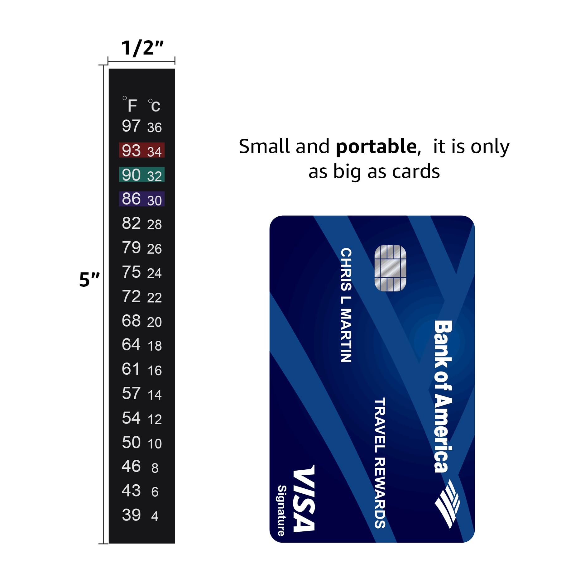 Jansamn Brewing Thermometer Strip Adhesive Strip Thermometer Aquarium Thermometer Sticker Thermometer Sticker for Fish Tank/Komb