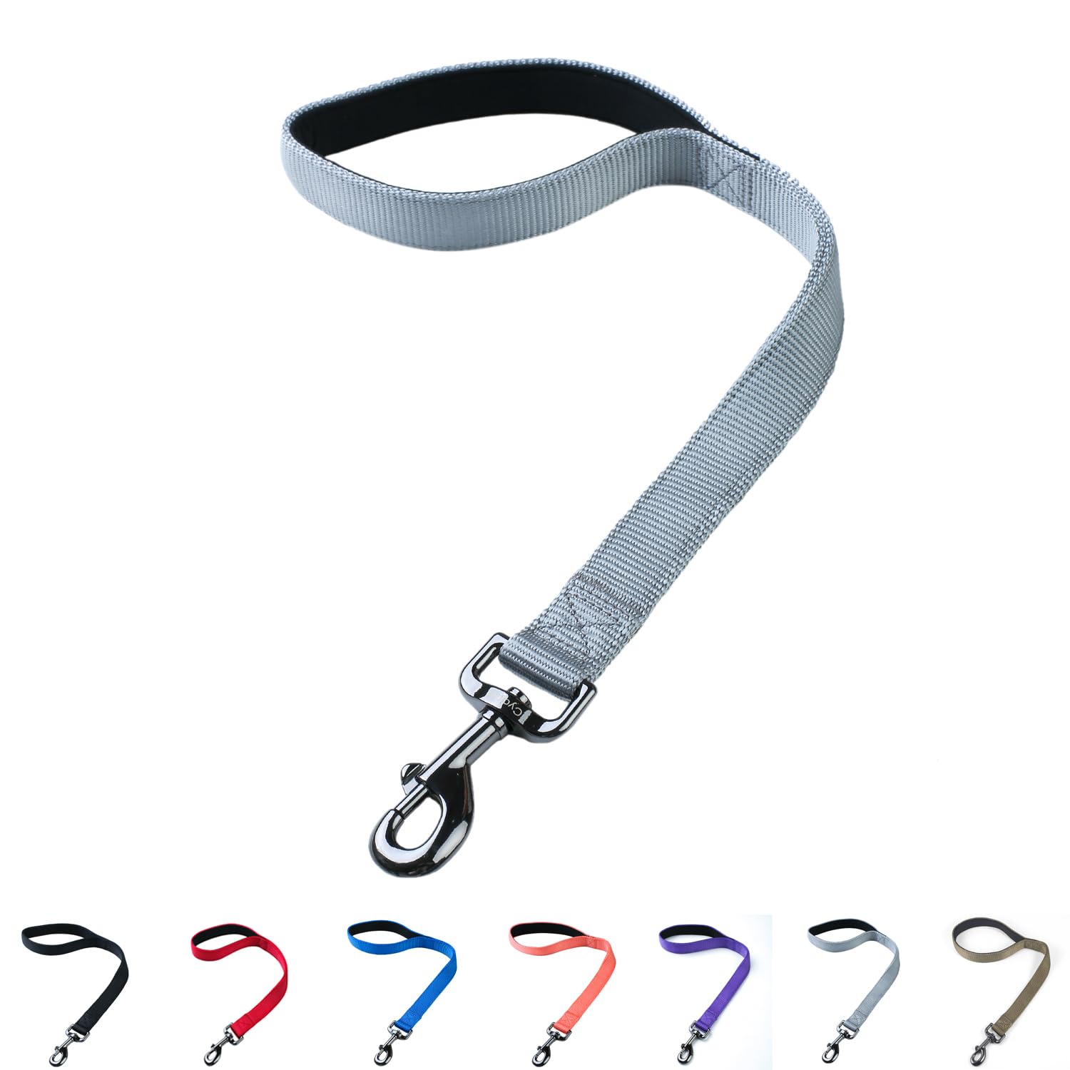 Cyclpet Premium 18 Inches Nylon Short Leash With Soft Nylon And Comfortable Padded Handle For Large Medium Breed Dogs Daily Use 