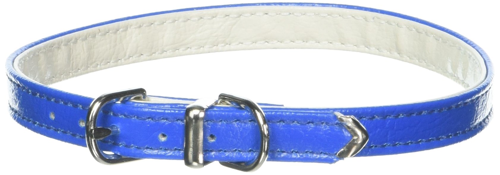 Dog, Puppy & Pet Plain Collar, &quot;3/8&quot; Wide&quot; Blue 14