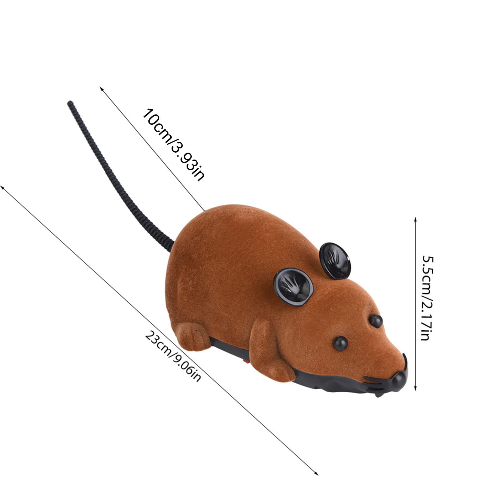 Tyenaza Interactive Cat Toy Mouse, Funny Chasing Electric Kitten Toy Electronic Wireless Remote Control Mock Mouse Mice Toys(Bro