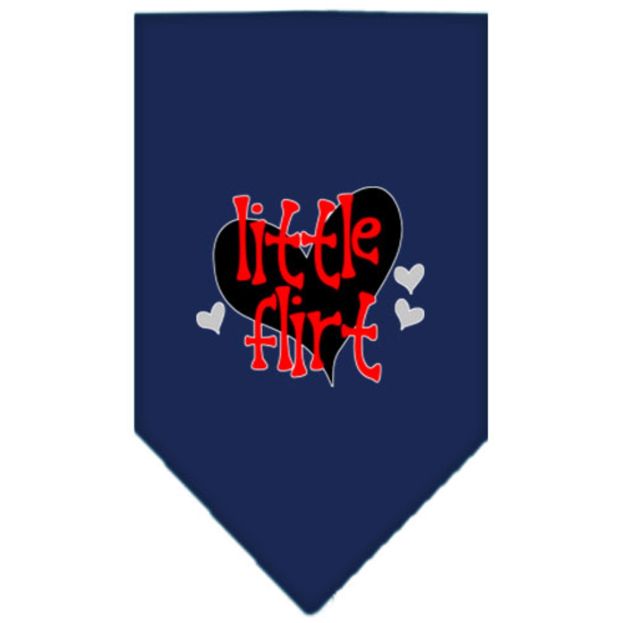 Mirage Pet Products Little Flirt Screen Print Bandana Navy Blue Small