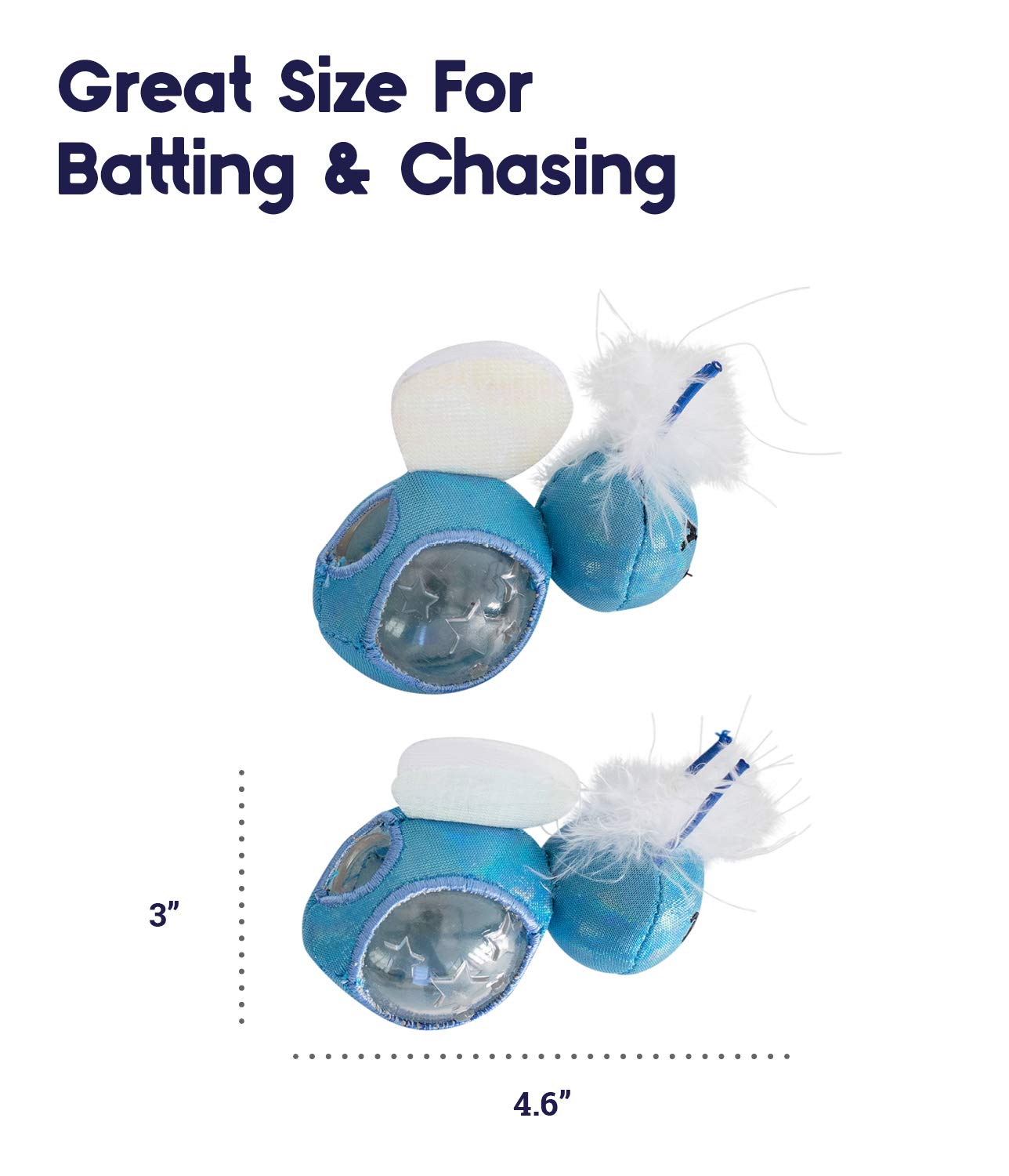 Catstages Firefly Treat Stuffer Glow-in-The-Dark Cat Toy - 2 Pack