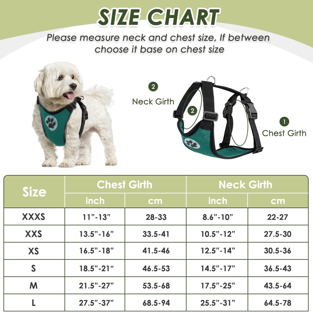 Slowton Dog Seat Belt Harness For Car, Dog Car Harness Adjustable Mesh Breathable & Dog Seatbelt Safety Tether With Elastic Bungee For Small Medium Large Pets(Green, Double Clip, Xs)