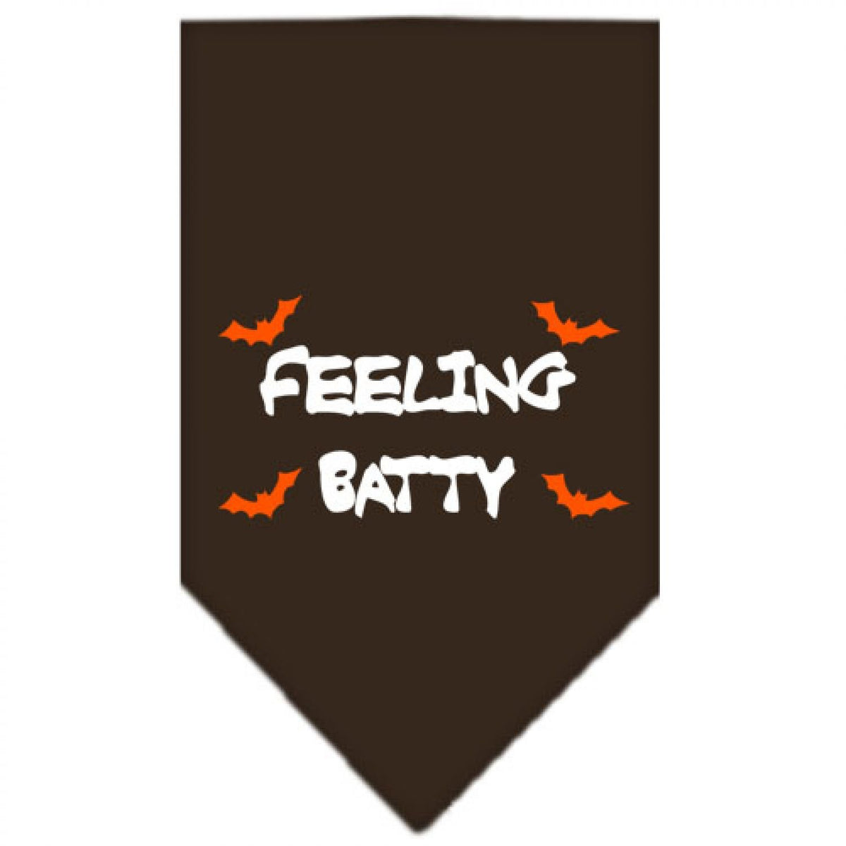 Halloween Pet and Dog Bandana Screen Printed, &quot;Feeling Batty&quot; Cocoa Large