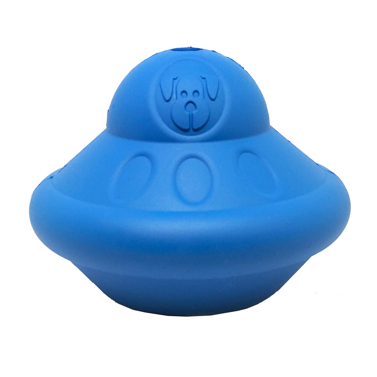 Sodapup Spotnik Flying Saucer - Durable Dog Treat Dispenser & Chew Toy Made In Usa From Non-Toxic, Pet Safe, Food Safe Natural Rubber For Mental Stimulation, Problem Chewing, Calming Nerves, & More