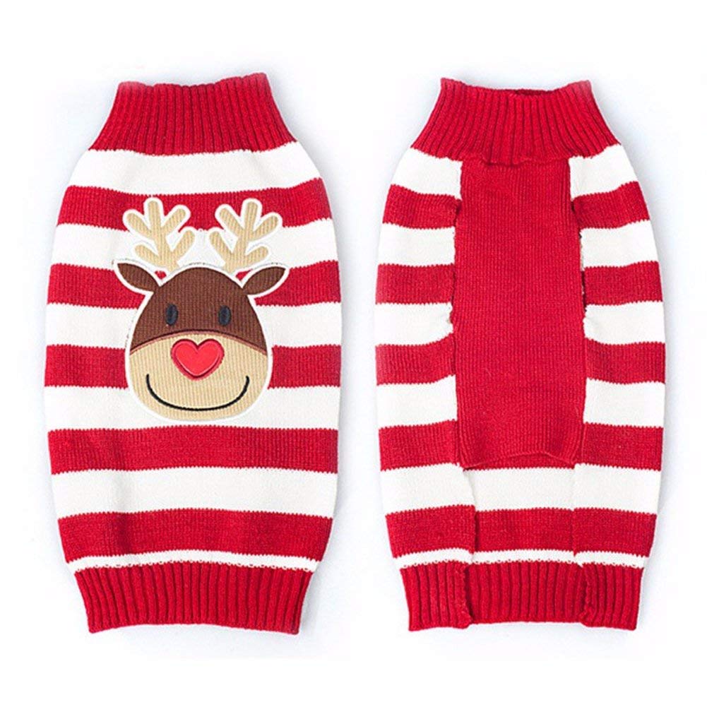 BOBIBI Dog Sweater Christmas Pet Cat Winter Knitwear Warm Clothes