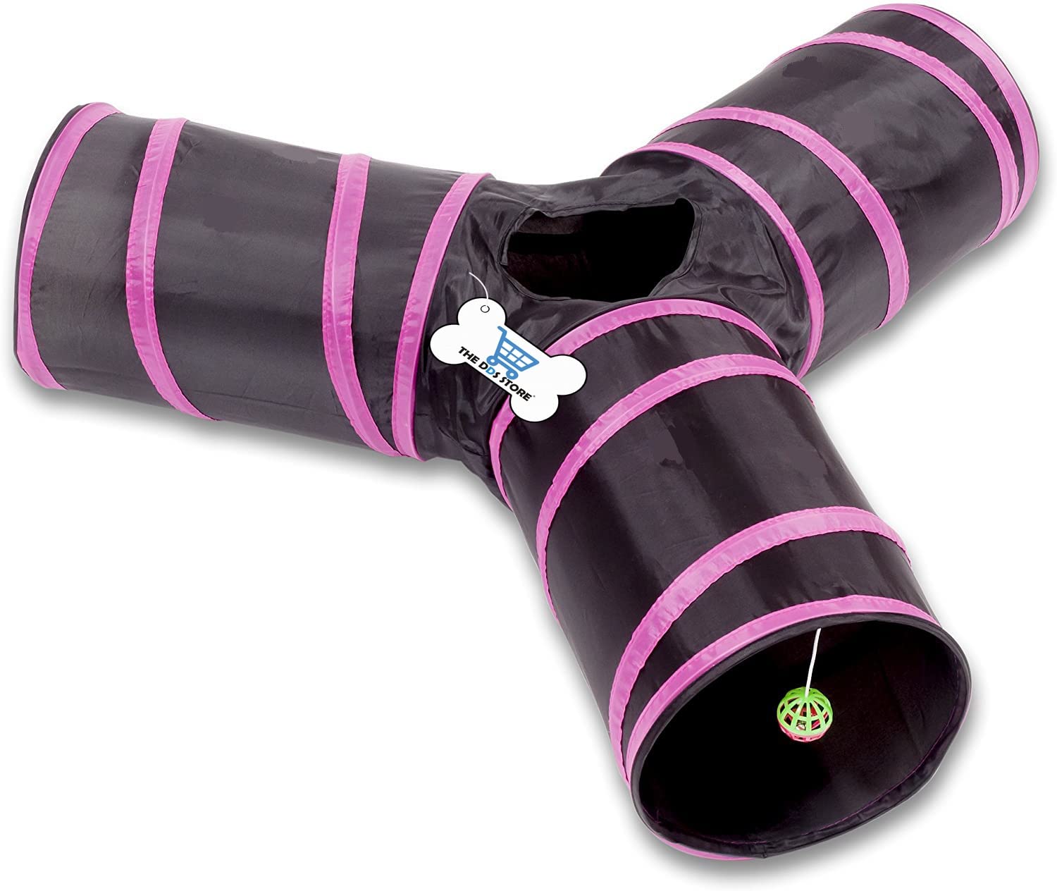 The Dds Store Cat Tunnel  Collapsible 3 Way Play Toy  Tube Fun For Rabbits, Kittens, And Dogs Cat Tunnel, 3Ways Collapsible C