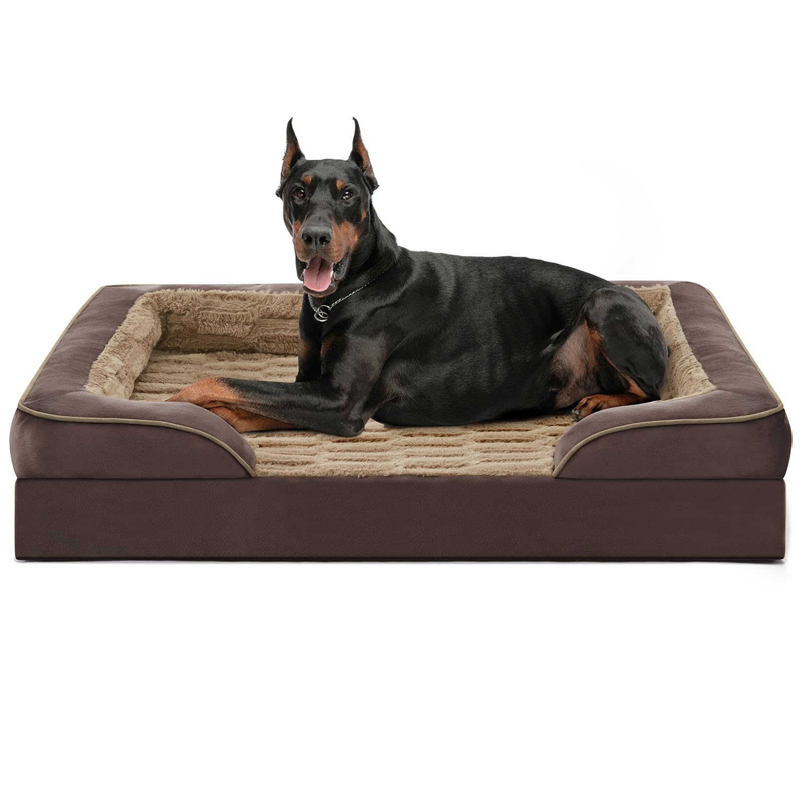 Furtime Orthopedic Dog Bed For Extra Large Dogs - Xl Plus Washable Dog Sofa Beds, Supportive Foam Pet Couch Bed With Removable W