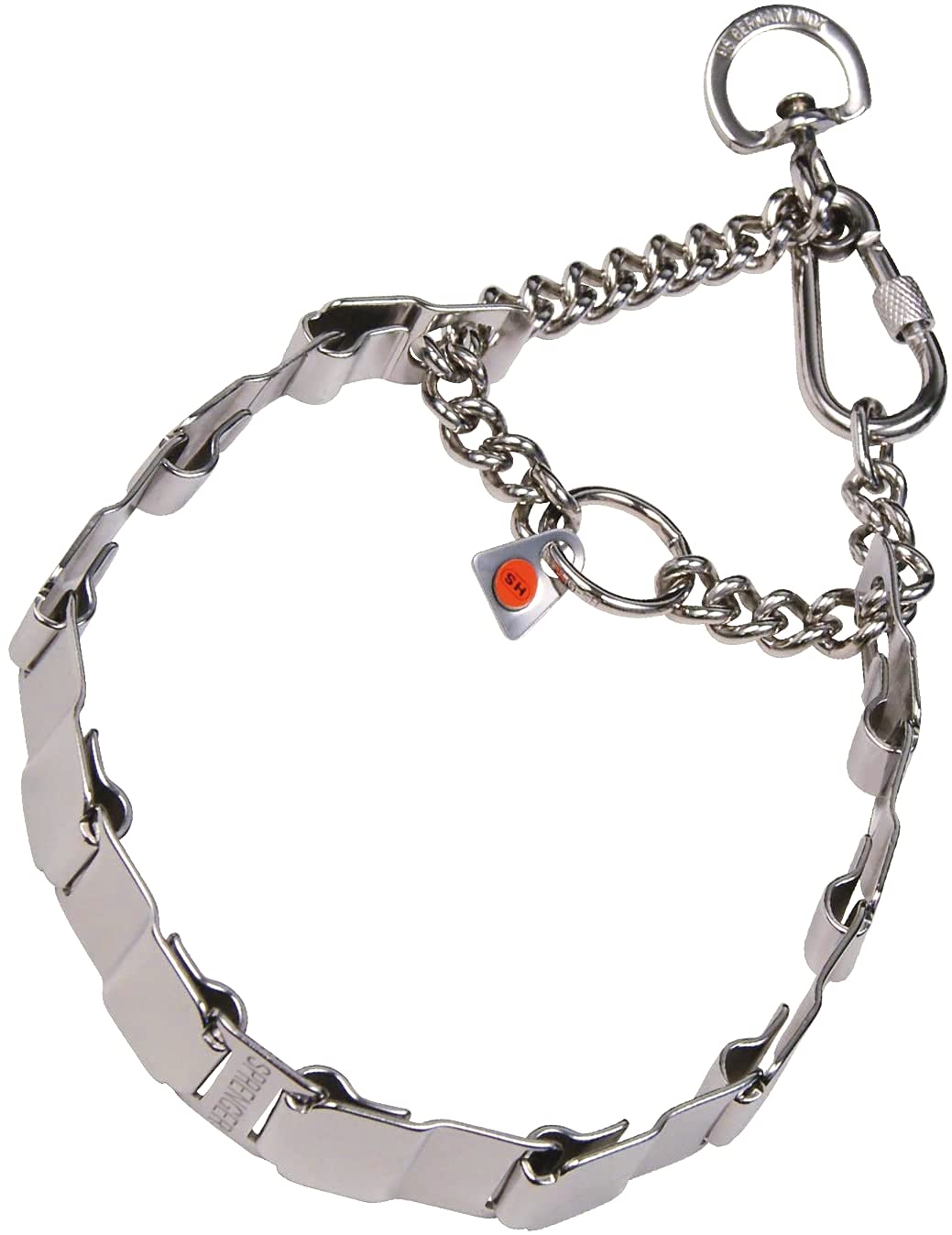 Herm Sprenger NeckTech Fun Stainless Steel Dog Training Collar Snap Hook No-Pull Collar with Swivel D-Ring for Medium Large Dogs