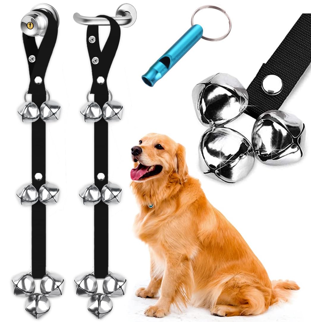 Bluetree 2 Pack Dog Doorbells Premium Quality Training Potty Great Dog Bells Adjustable Door Bell Dog Bells For Potty Training Your Puppy The Easy Way - 7 Extra Large Loud 1.4 Doorbells