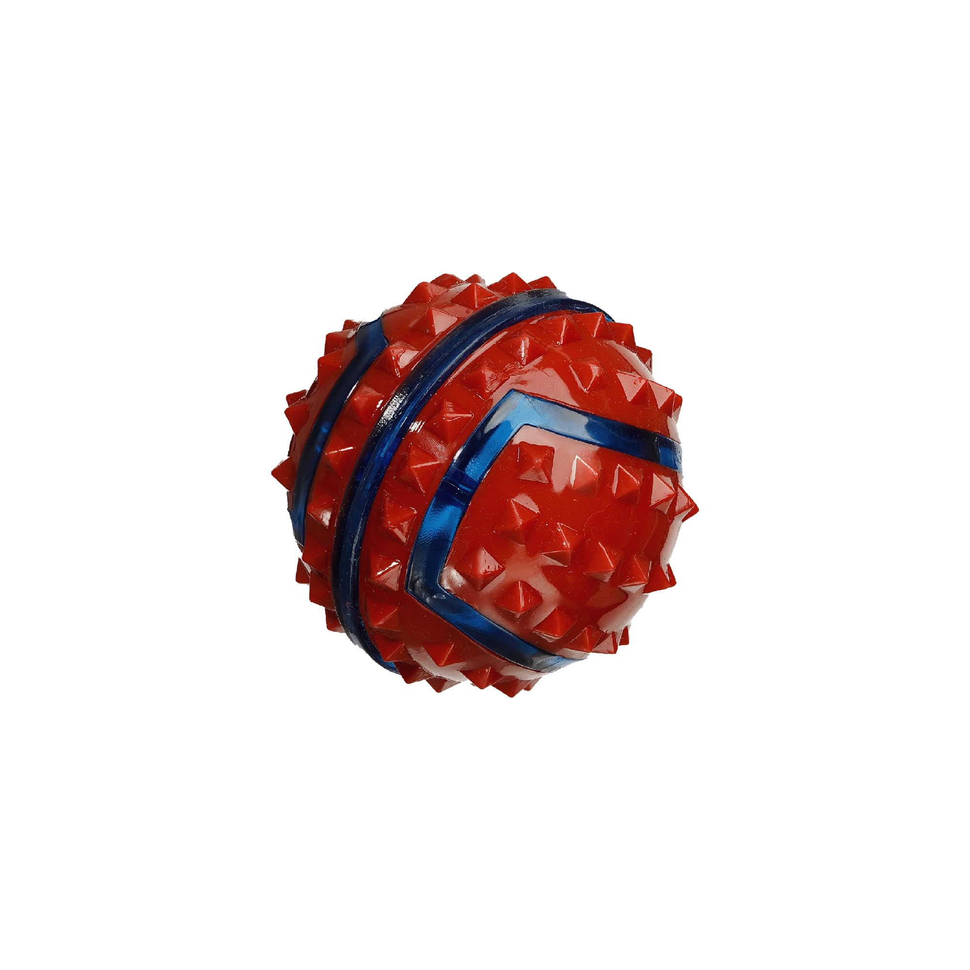 PETZOR Tails 8 cm Dog Ball  Durable and Safe NonToxic Chew Toy for Small & Large Dogs,Teeting, Pet Training Toy Red,Interactiv