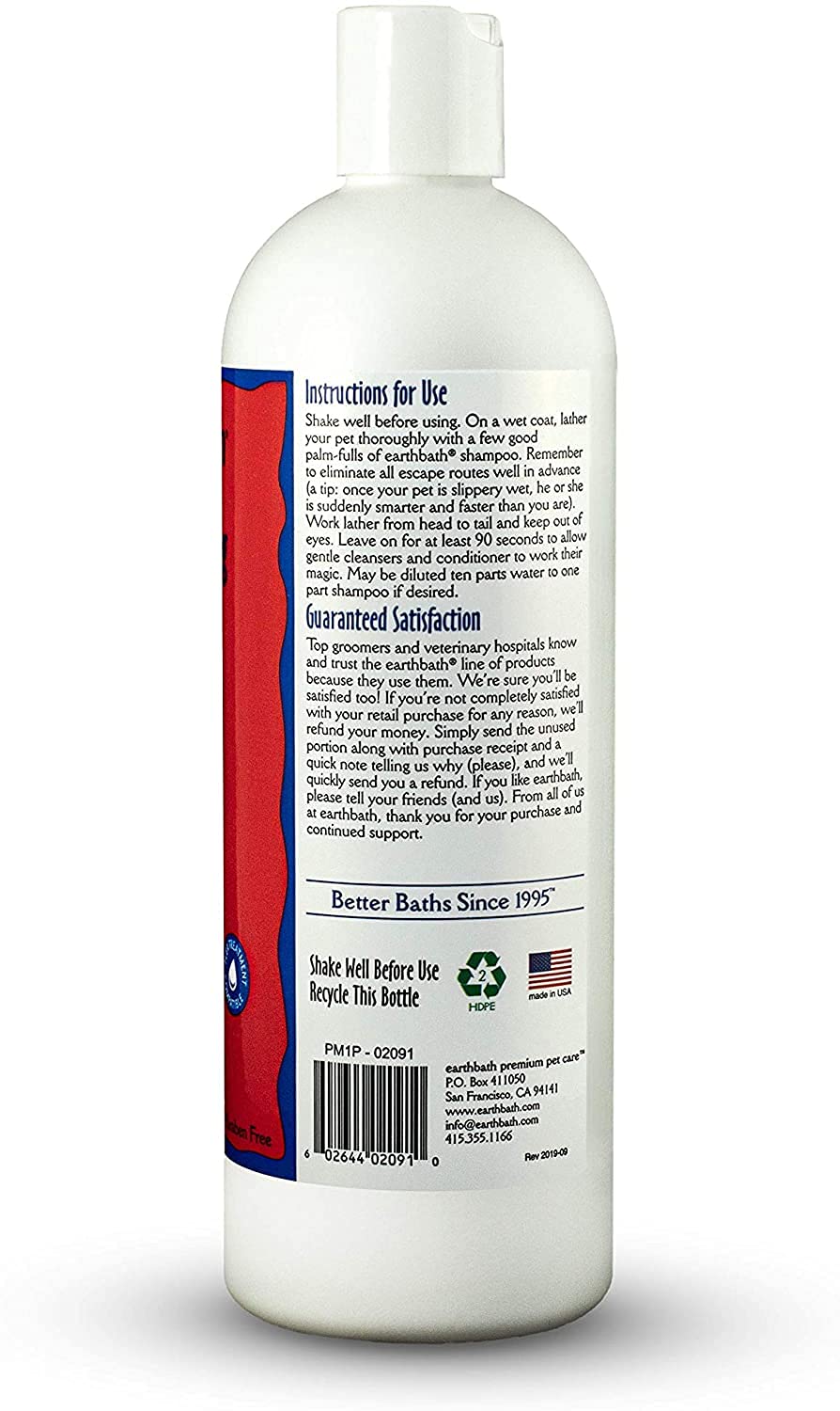 Earthbath, Mango Tango 2-In-1 Conditioning Shampoo - Cruelty Free Dog Shampoo And Conditioner, Made In Usa, Gentle Dog Conditioner, Best Puppy Shampoo & Puppy Supplies, Safe Dog Wash - 16 Oz (2 Pack)