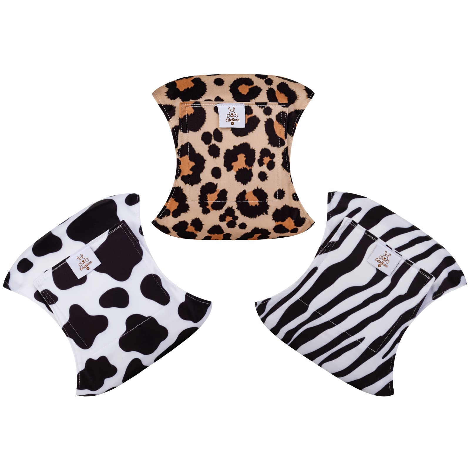Cutebone Dog Diapers Male Washable Belly Band For Male Dogs Wraps 3Pcs A Pack Dm39Xs