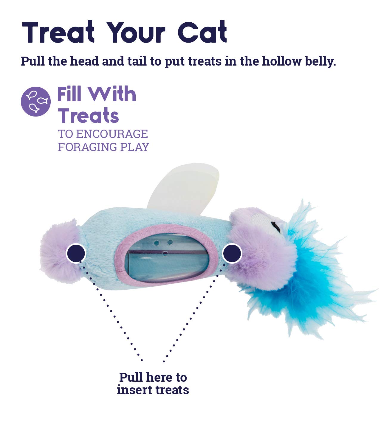 Catstages Swat N Treat Fairy Kicker Treat Dispensing Toy for Cats