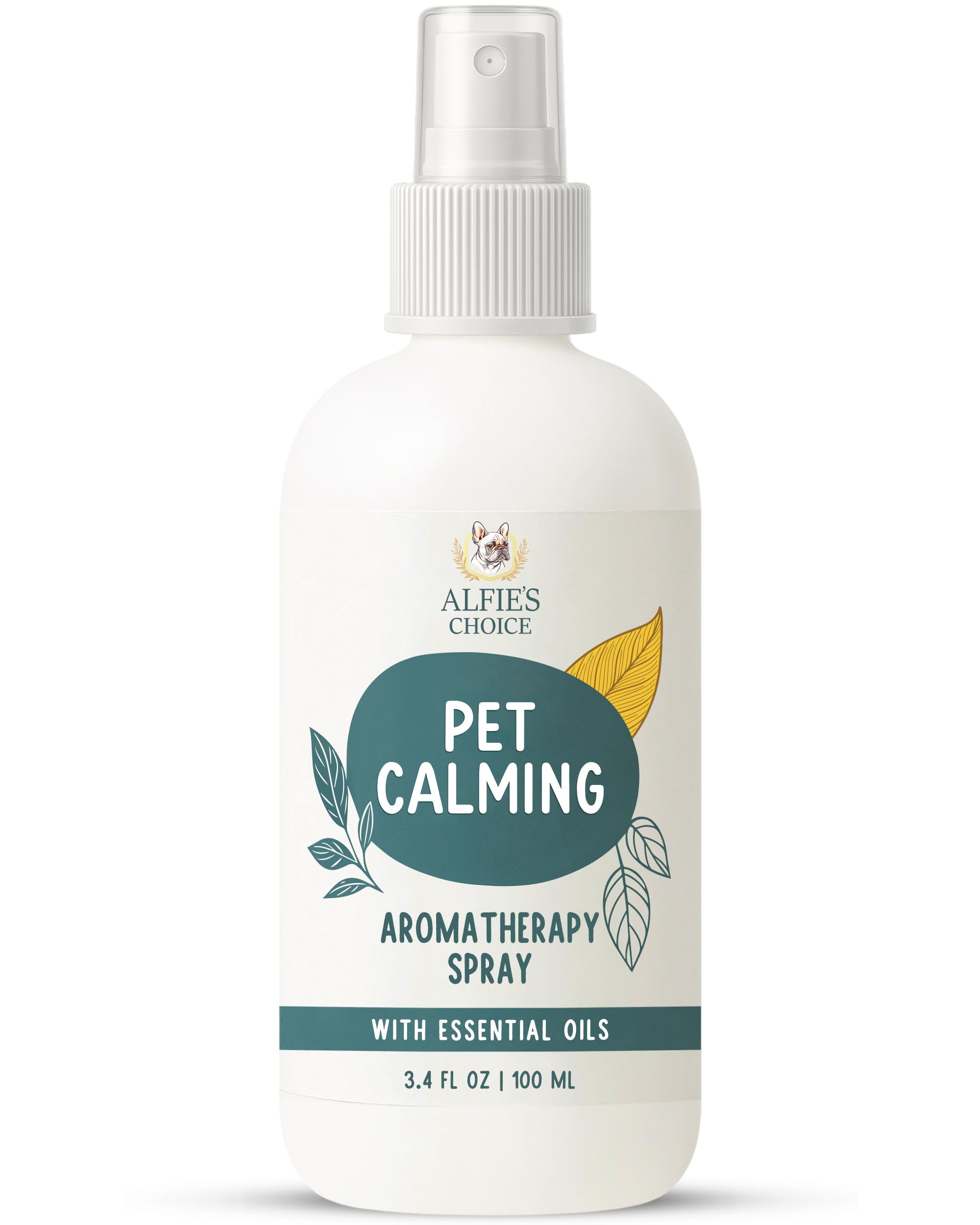 ALFIES CHOICE Pet Calming Aromatherapy Spray for Dogs | 3.4 fl oz Travel Size | Lavender & Valerian Aromatherapy Mist | for Cra