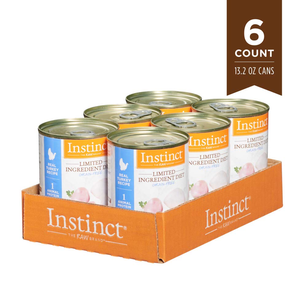 Instinct Limited Ingredient Diet, Wet Canned Dog Food, Grain Free - Real Turkey, 13.2 oz. Cans (Pack of 6)