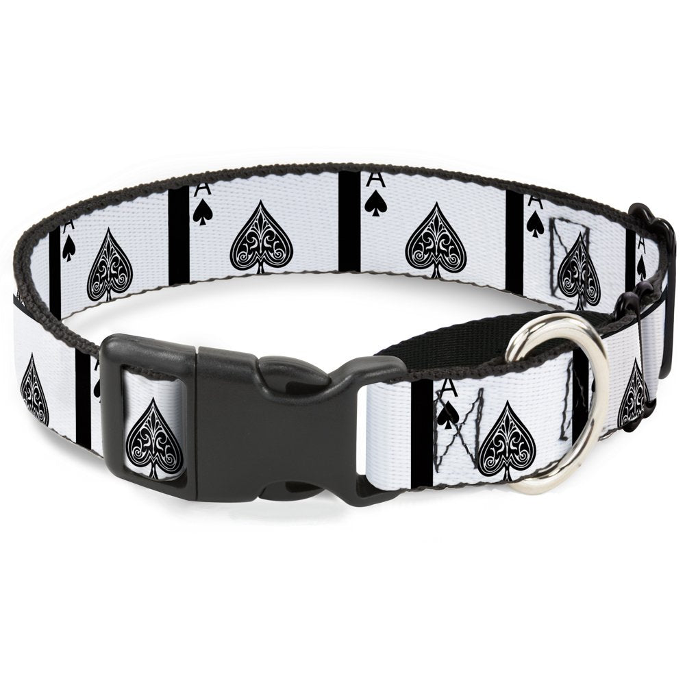 Buckle-Down Ace Of Spades Martingale Dog Collar, 1'' Wide-Fits 11-17'' Neck-Medium