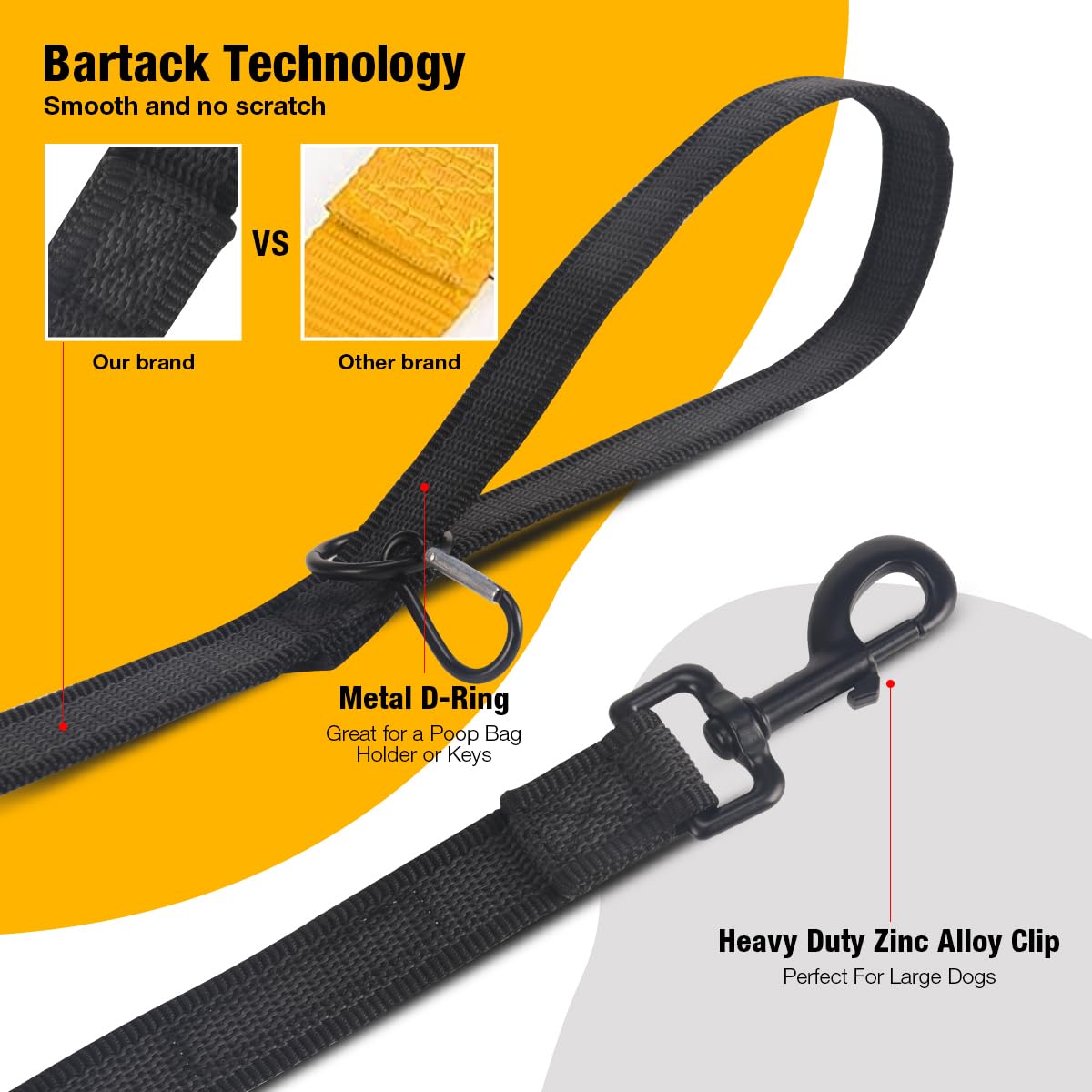 Dkmambo 6Ft Dog Leash With Anti-Slip Handle
