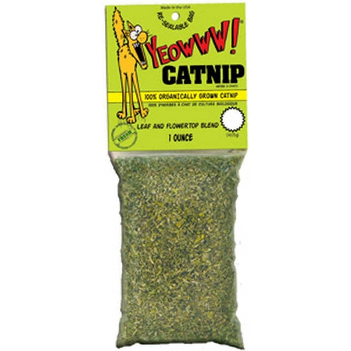 Yeowww! Catnip 1 Ounce 4 Pack | Pure Leaf and Flowertop | for Cats and Kittens