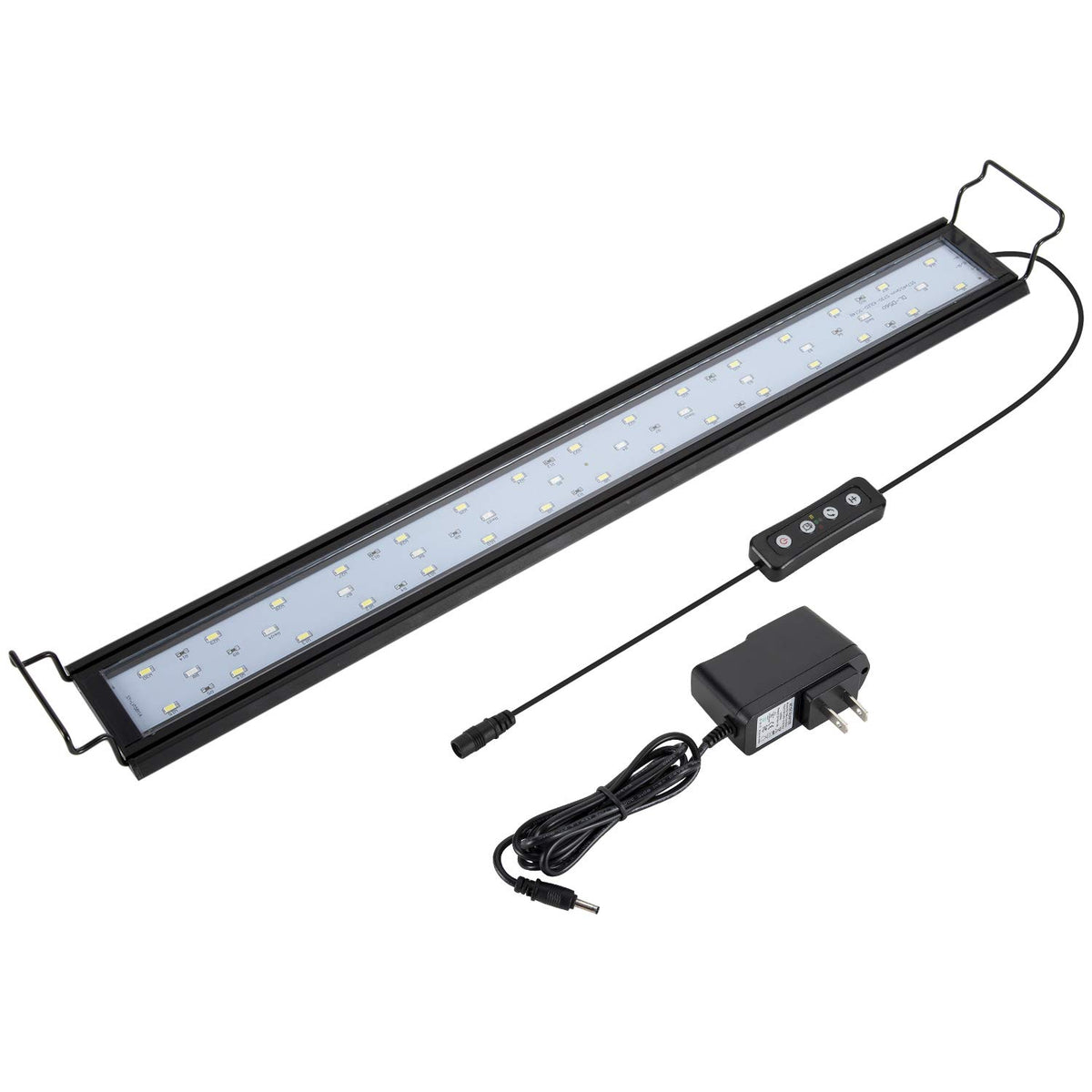 Hygger 16W Full Spectrum Aquarium Light With Aluminum Alloy Shell Extendable Brackets, White Blue Red Leds, External Controller,