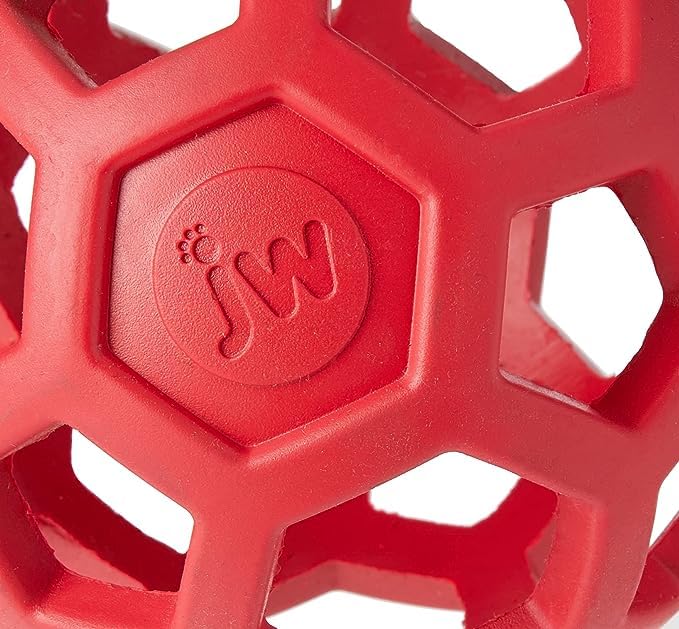 JW Pet HOLEE Roller Ball Dog Chew Treat Fetch Bouncy Toy Medium 5 inch Bundle 3, Small Breeds